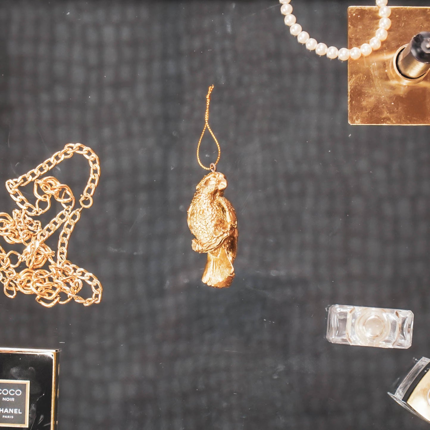 HV Papegaai Hanger - Goud - 8,5x4cm