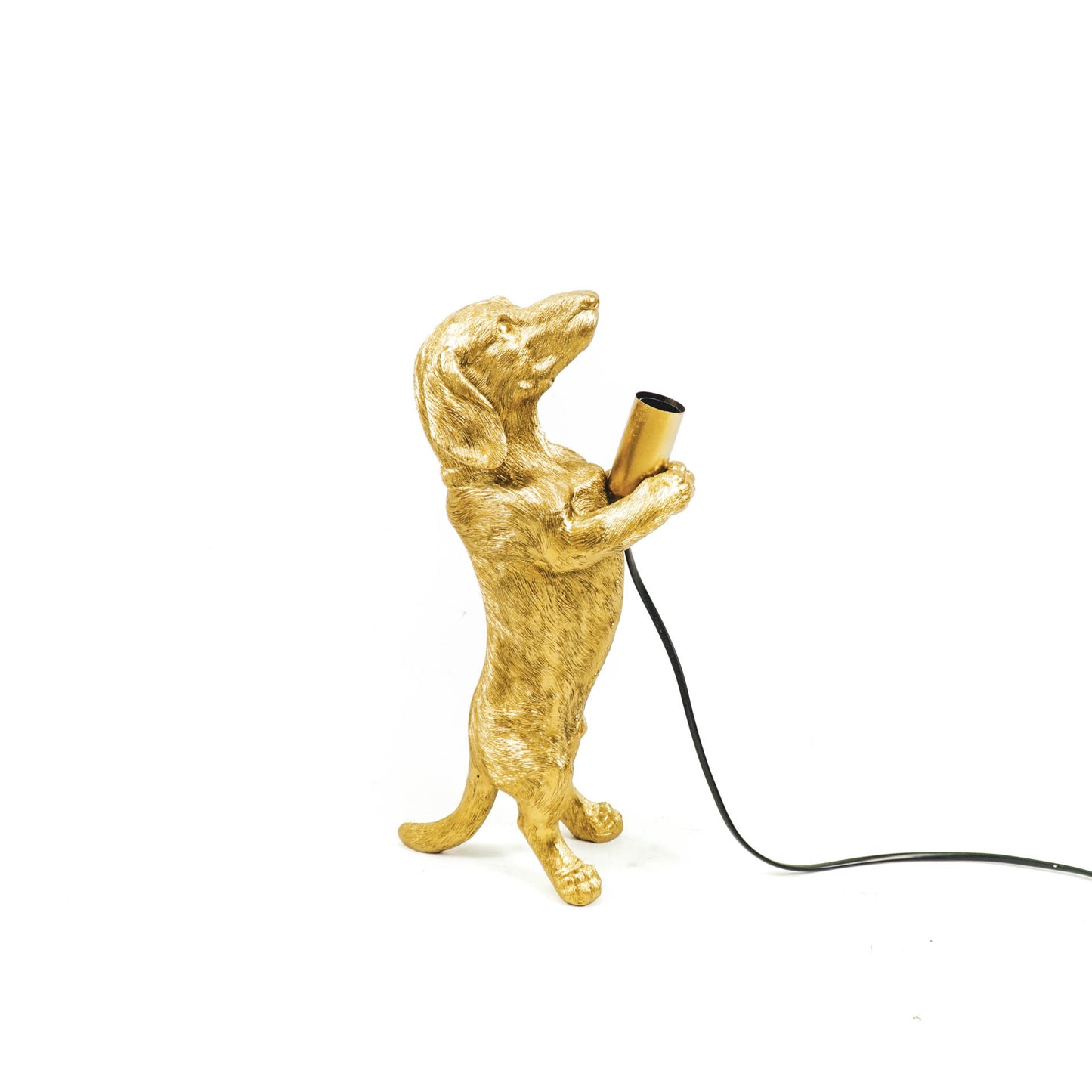 HV Teckel Lamp - Goud - 10x15x38cm