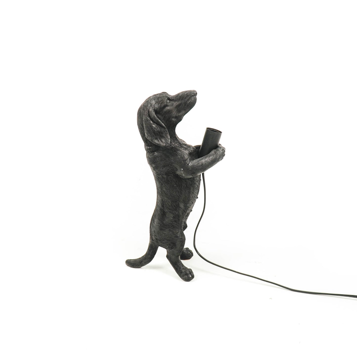 HV Teckel Lamp - Zwart - 10x15x38cm