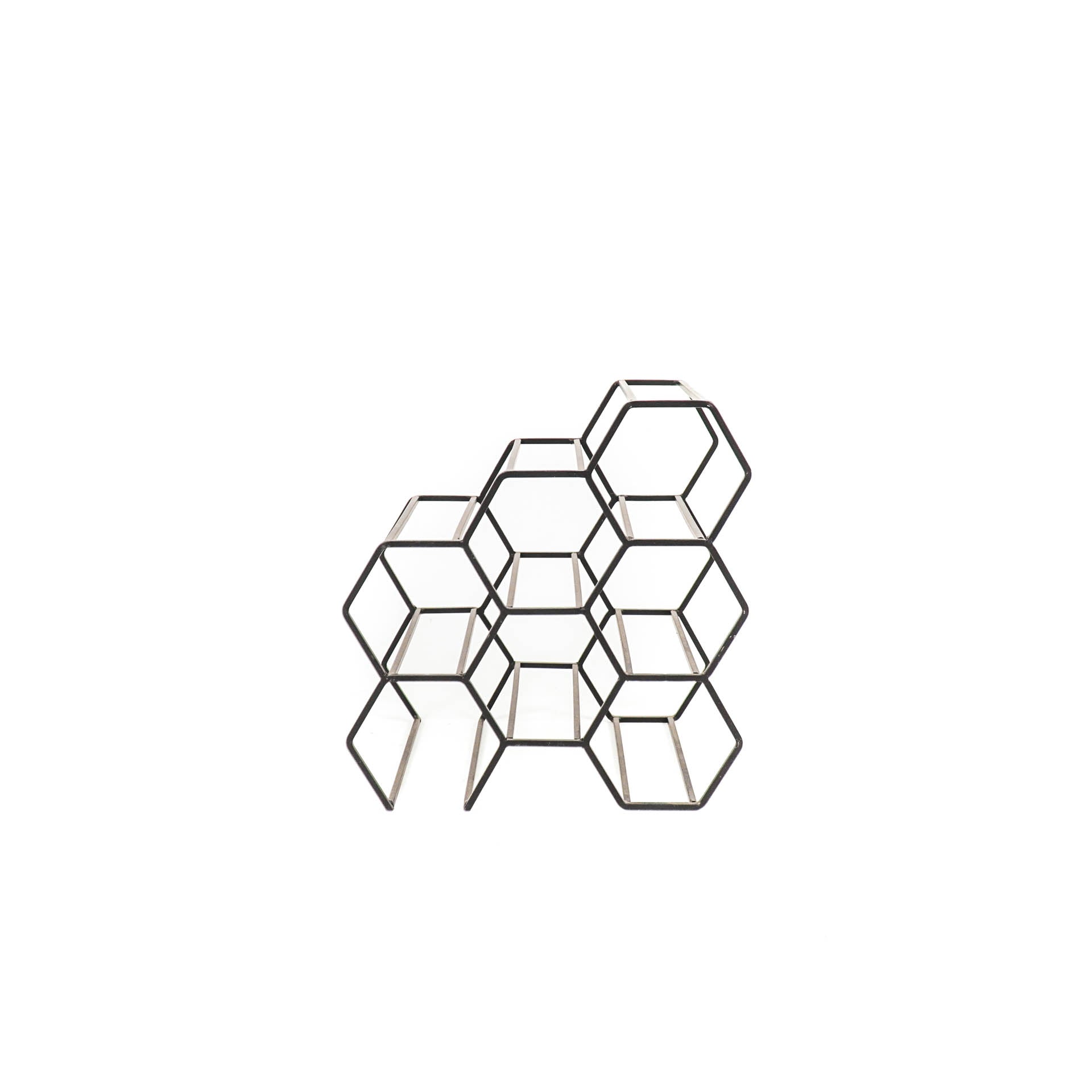 Wijnrek - Metaal - Black - 28x19x29cm