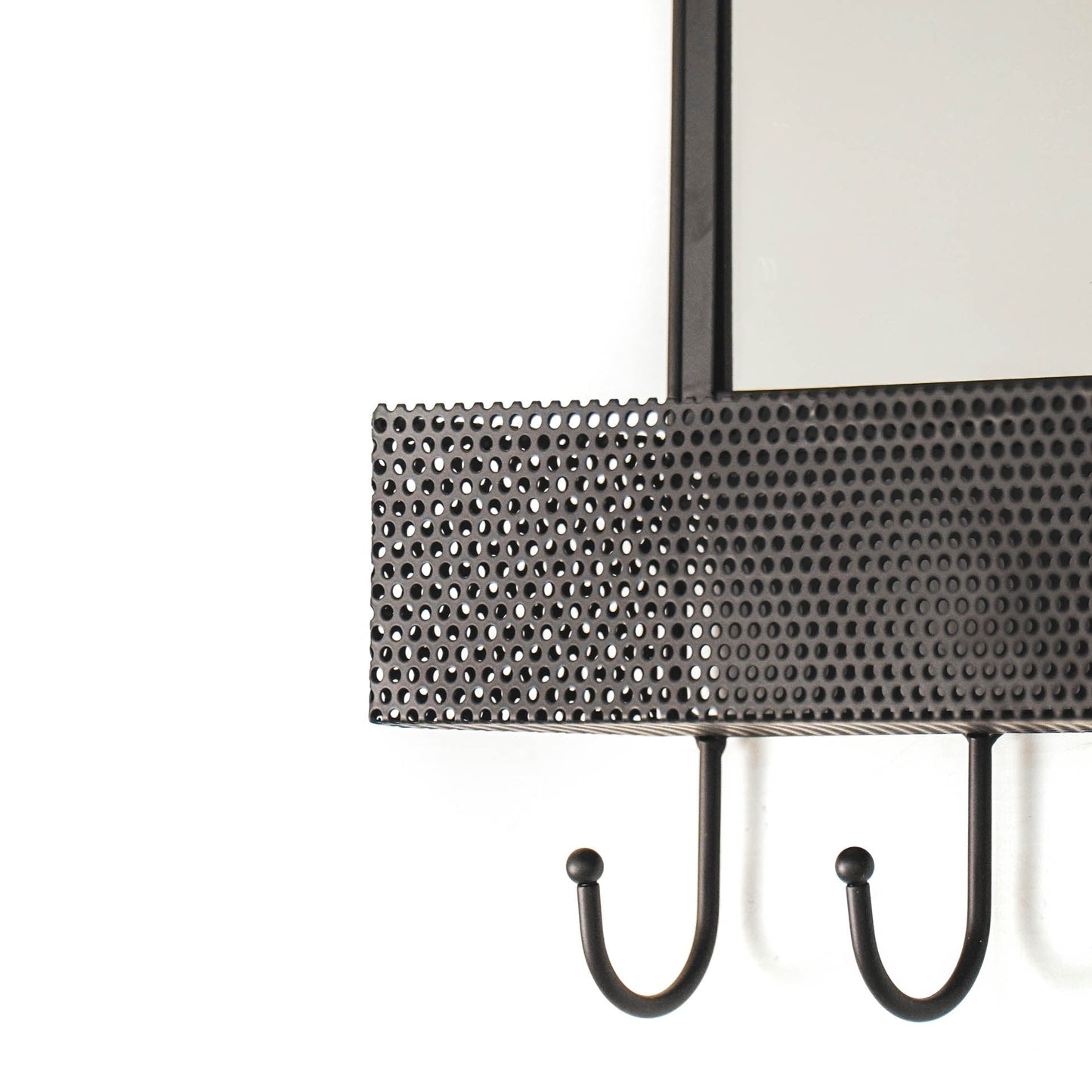 HV Zwart Metalen Spiegel - 40x10x46cm