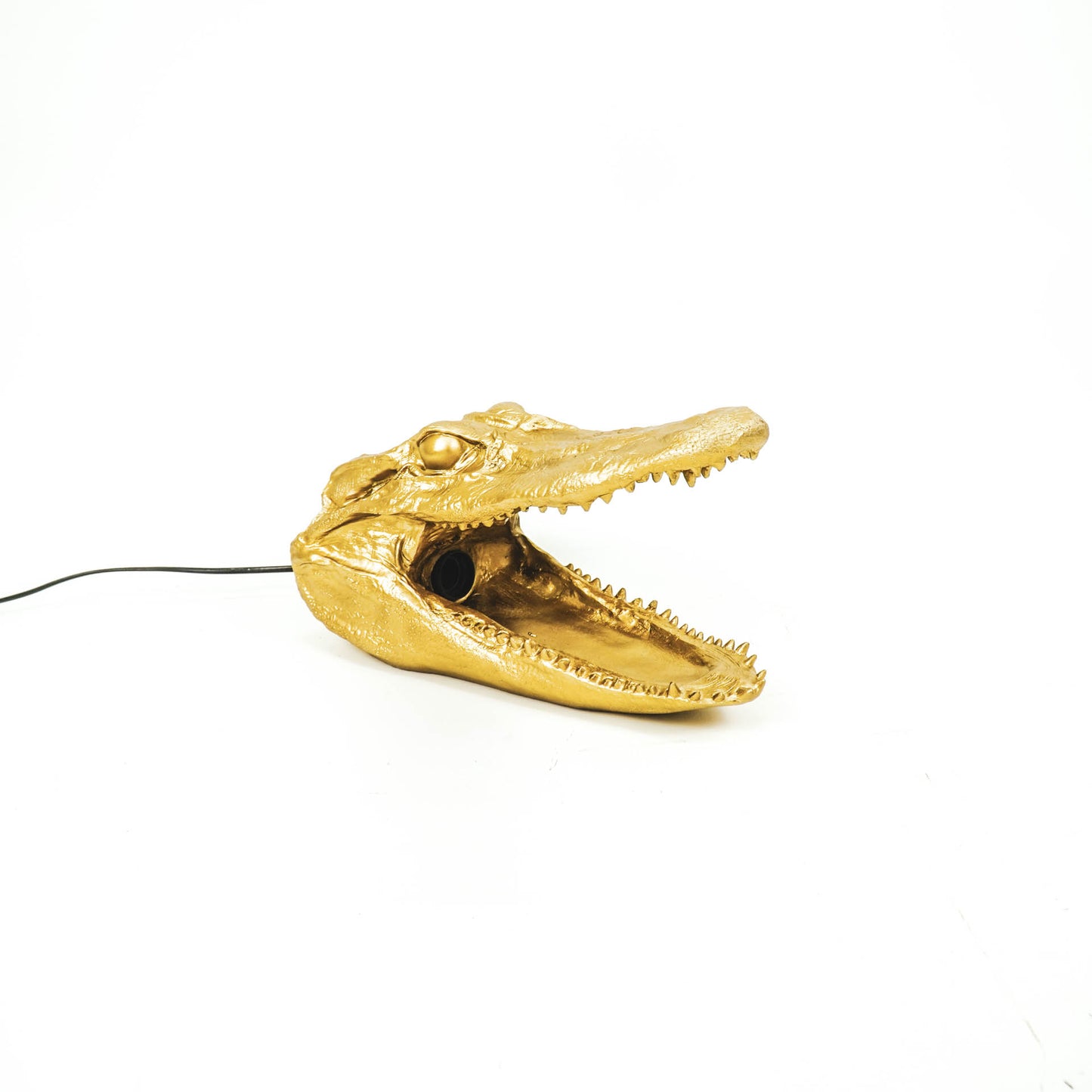 HV Krokodil Lamp - Goud - 39x18x21cm