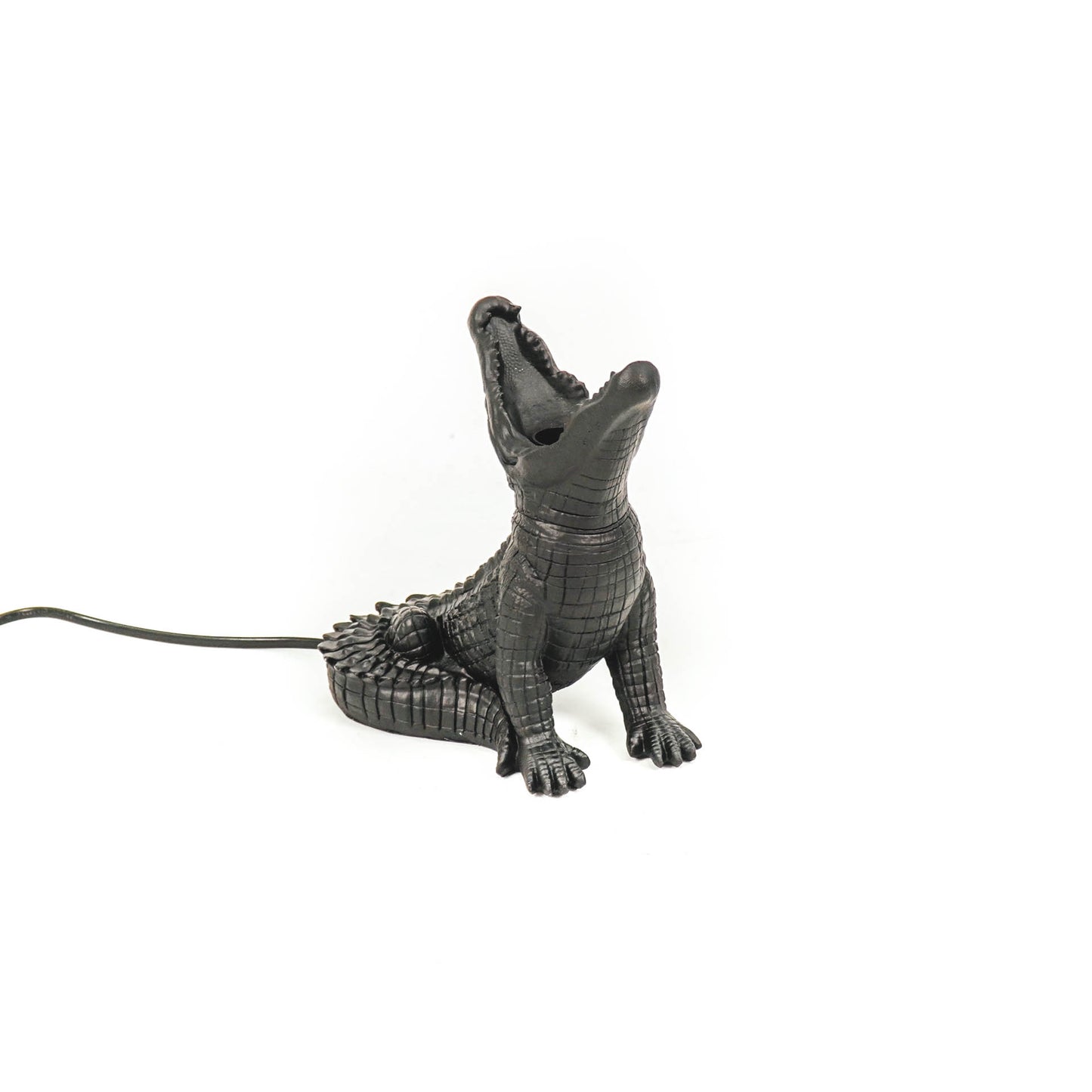HV Krokodillenlamp - Zwart - 10x17x18,5 cm