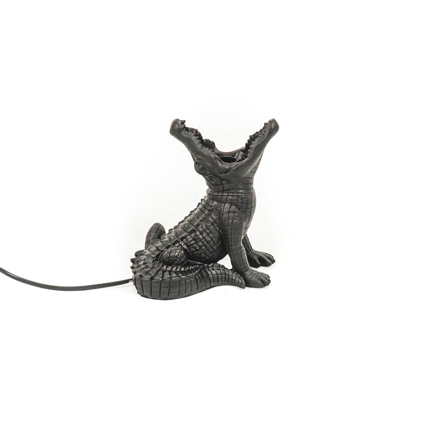 HV Krokodillenlamp - Zwart - 10x17x18,5 cm
