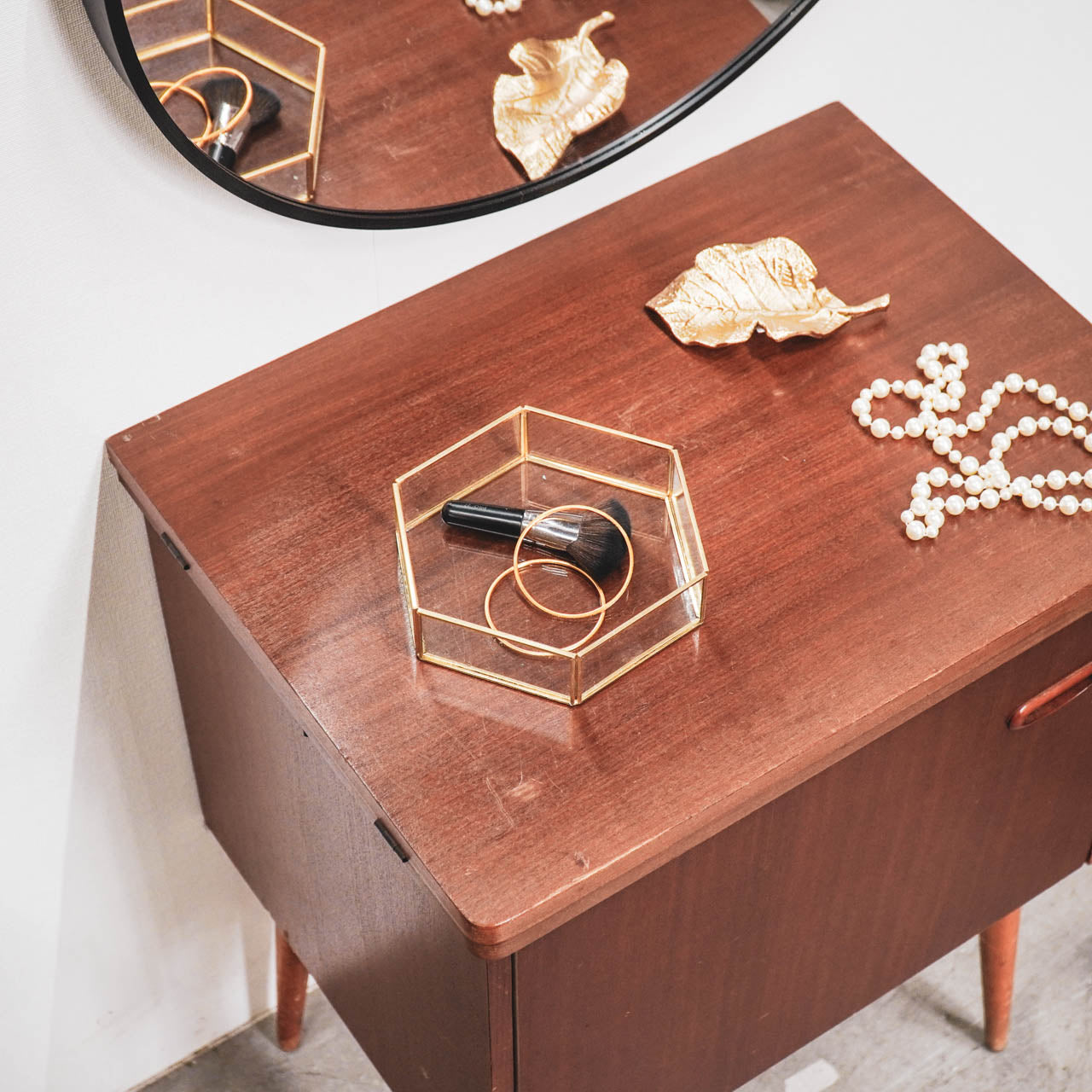 HV Glazen Box - Goud - 19x16,5x4,5cm