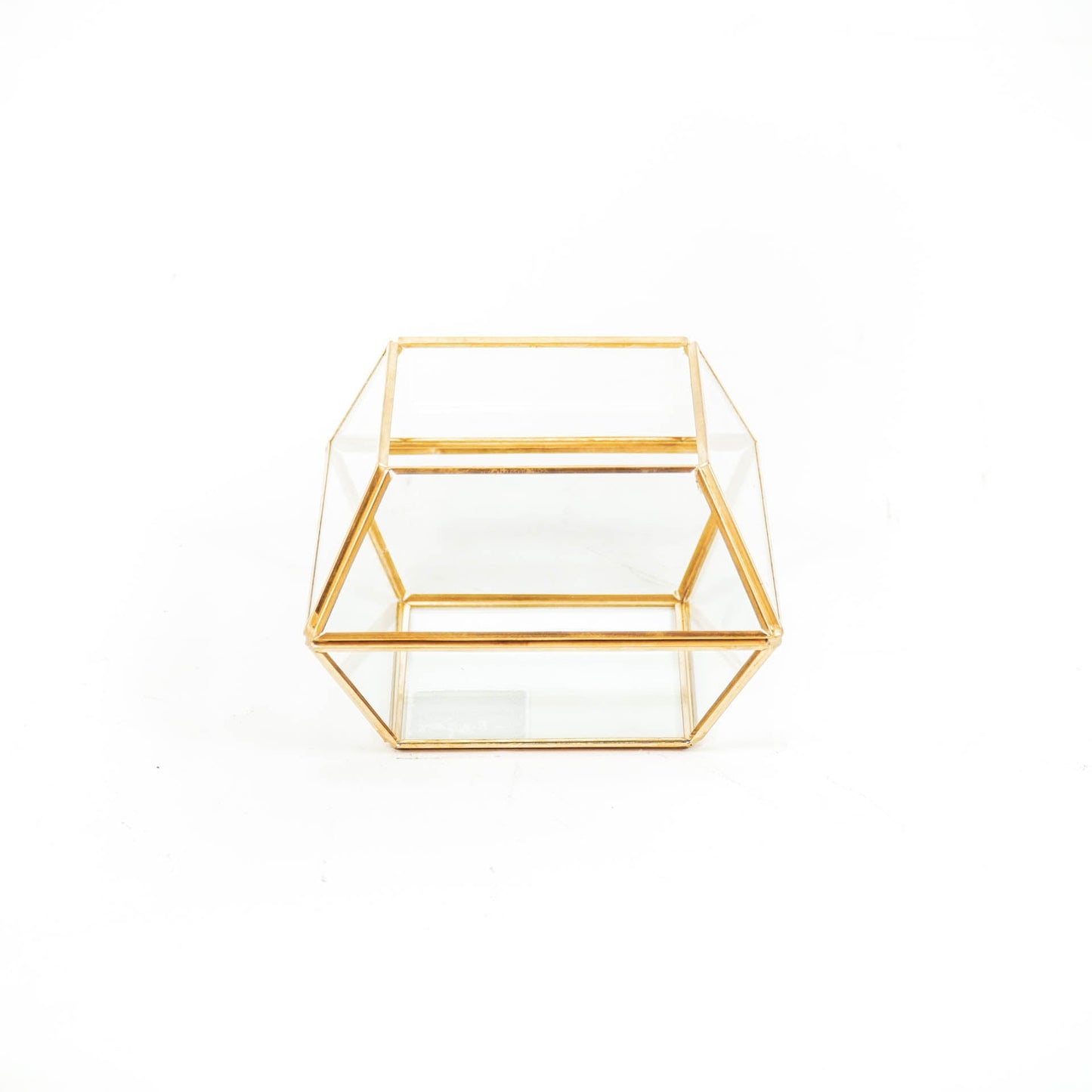 HV Glazen box Goud - 13x13x9cm