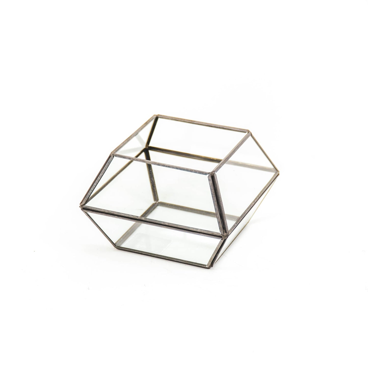 HV Glazen box Zwart - 13x13x9cm