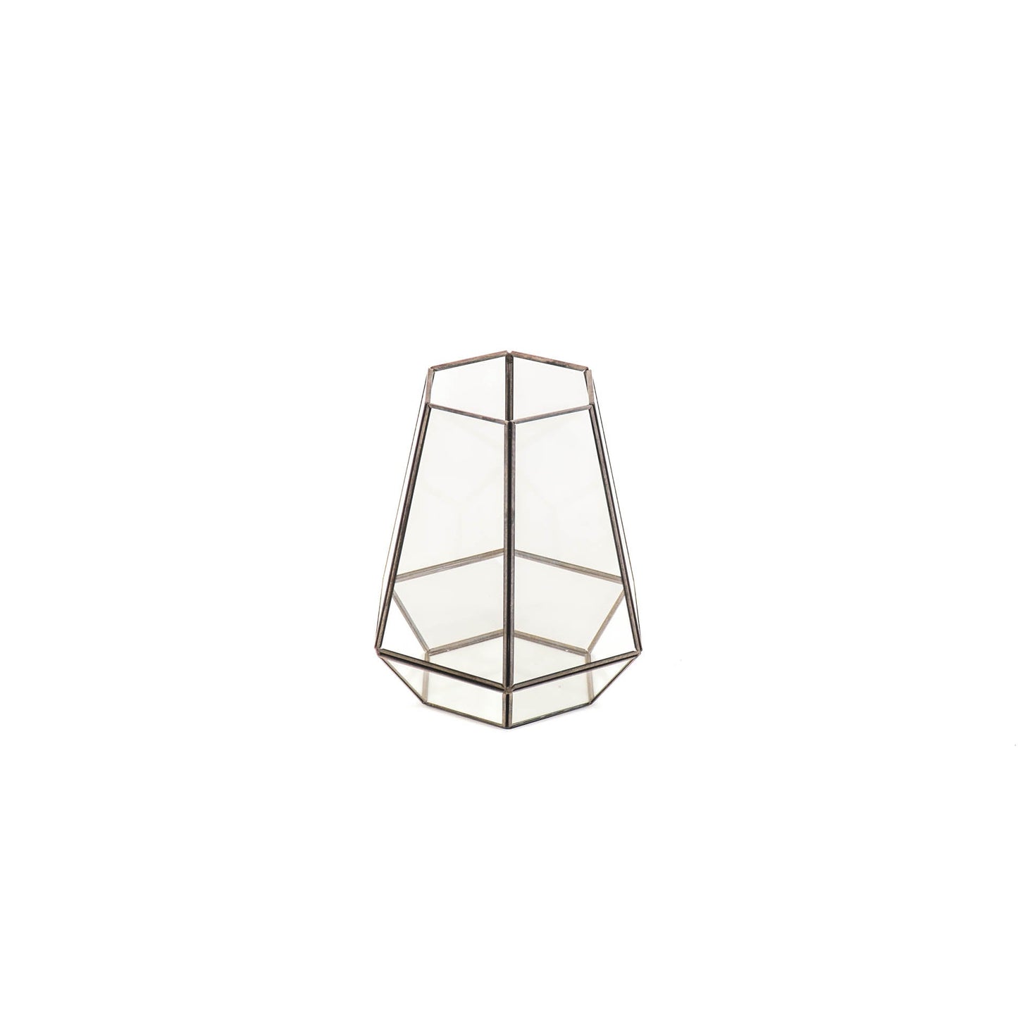 HV Windlicht glas & messing 24,5x30cm