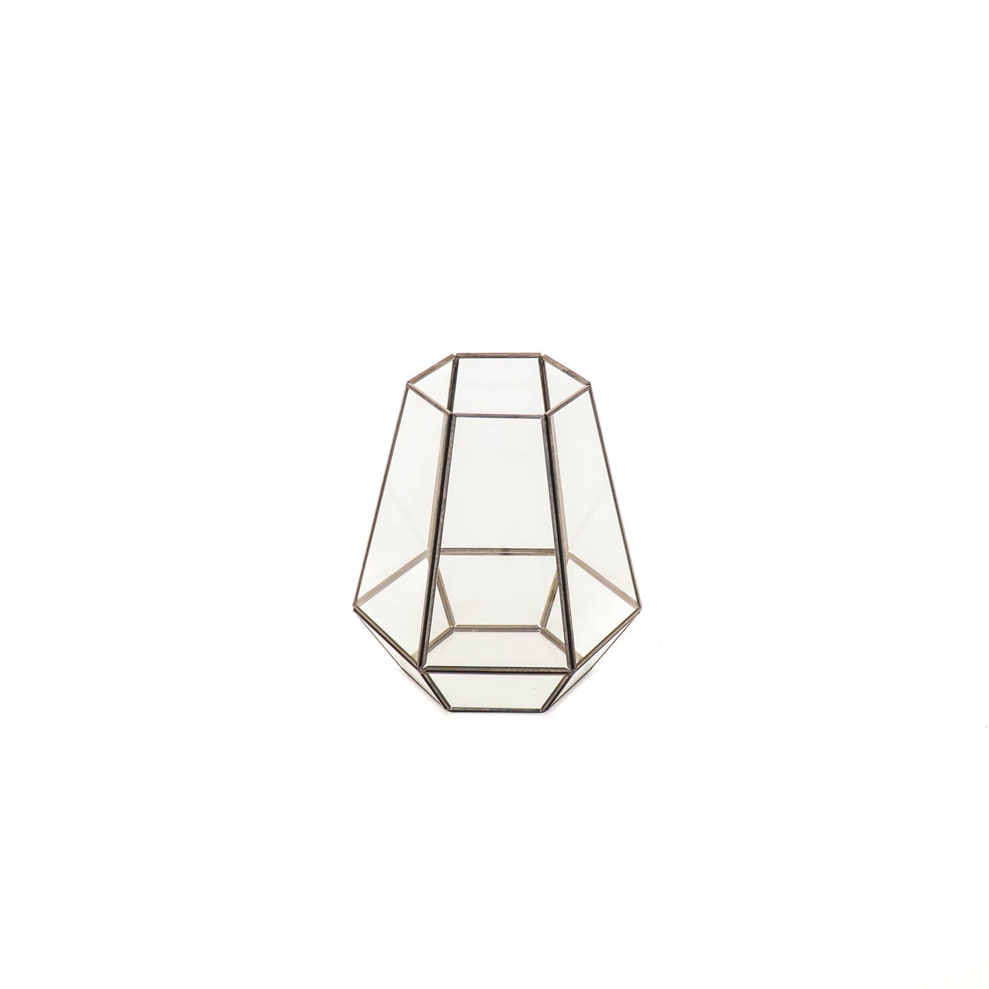 HV Windlicht glas & messing 24,5x30cm
