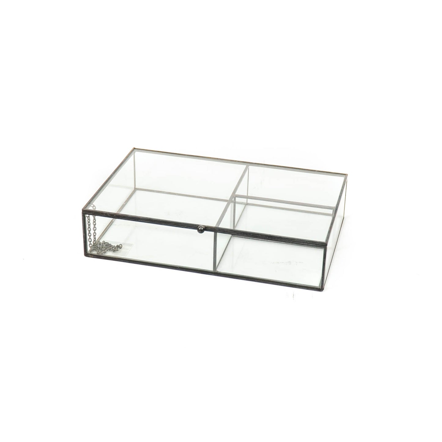 HV Glazen box Zwart - 25x16x5,5cm