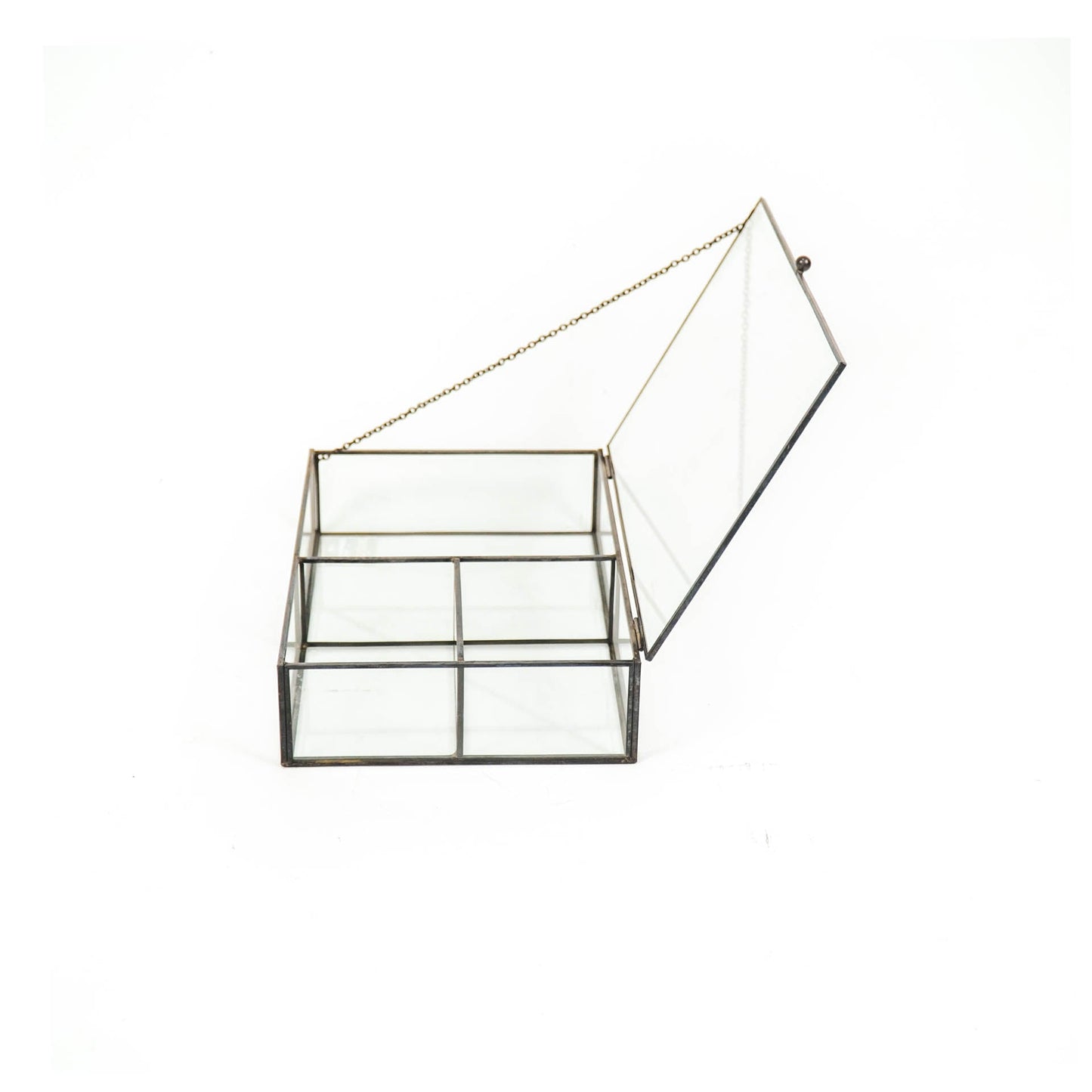 HV Glazen box Zwart - 25x16x5,5cm