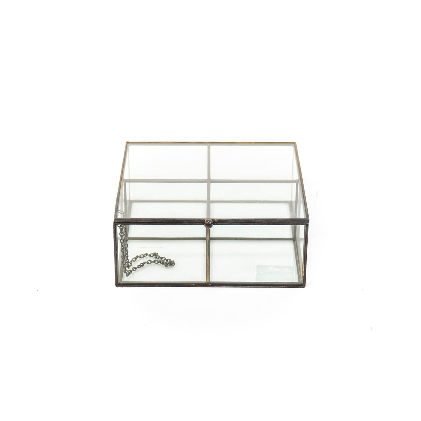 HV Glazen box Zwart - 16x16x6,5cm