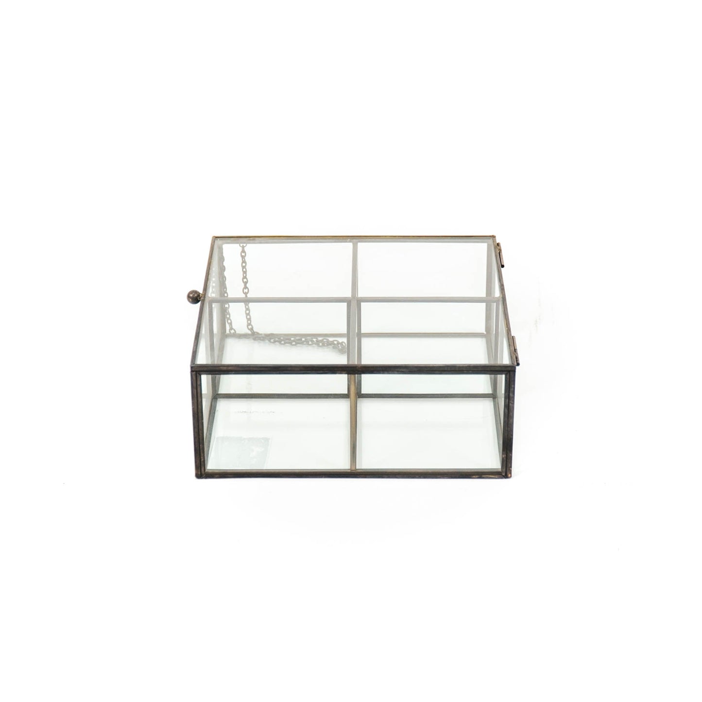 HV Glazen box Zwart - 16x16x6,5cm