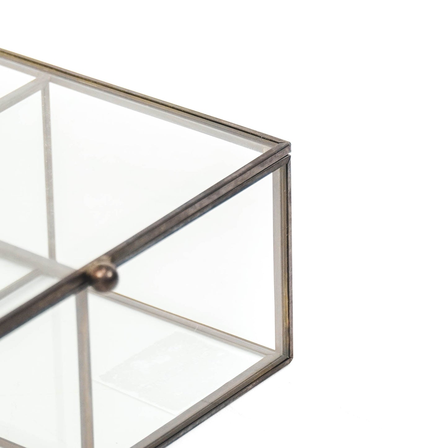 HV Glazen box Zwart - 16x16x6,5cm