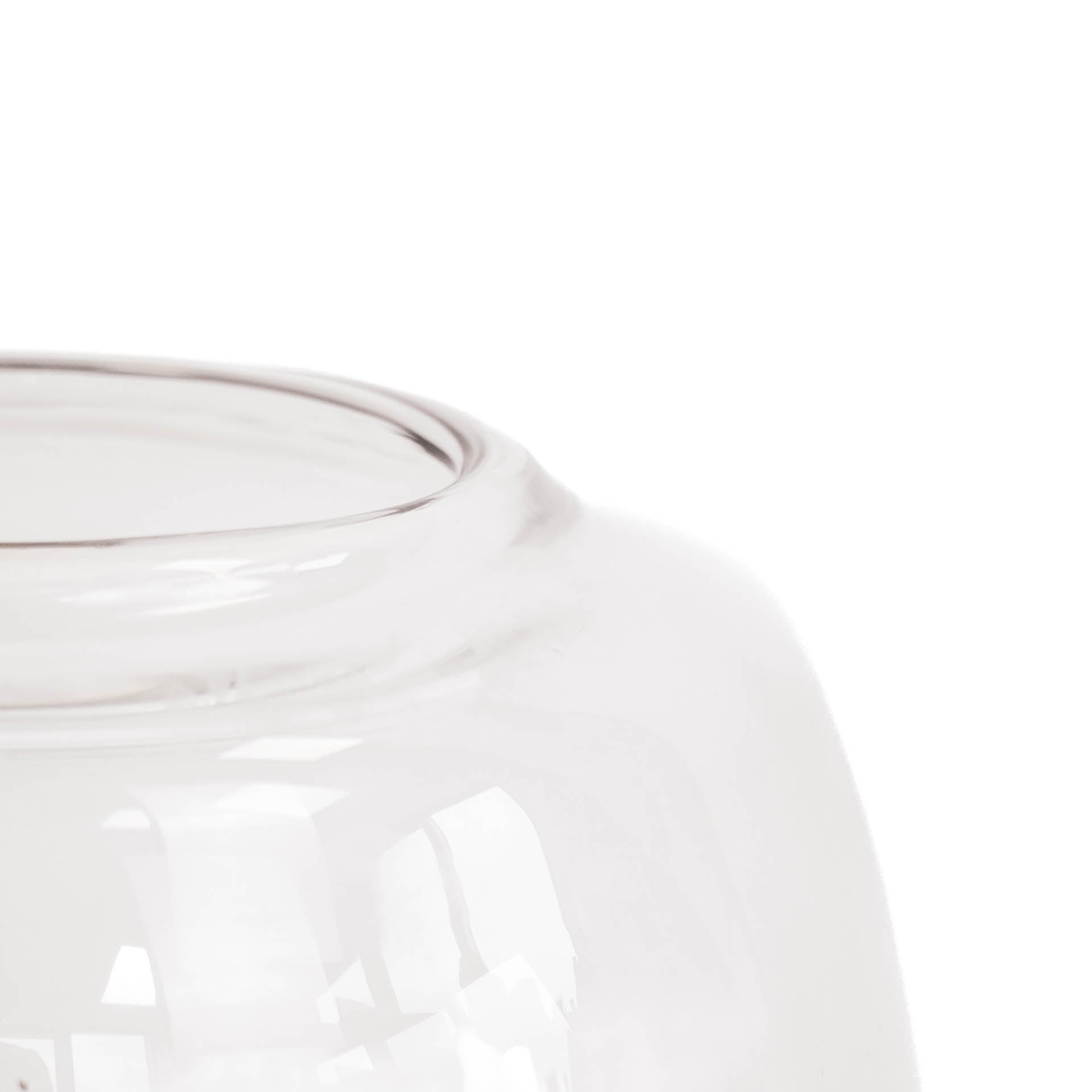 Vaas - Dipdye - Glas - Helder/Zwart - 18x18x30cm