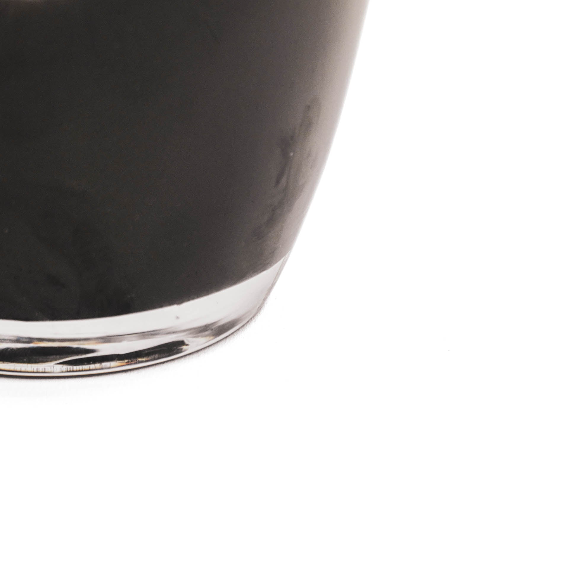 Vaas - Dipdye - Glas - Helder/Zwart - 15x22cm