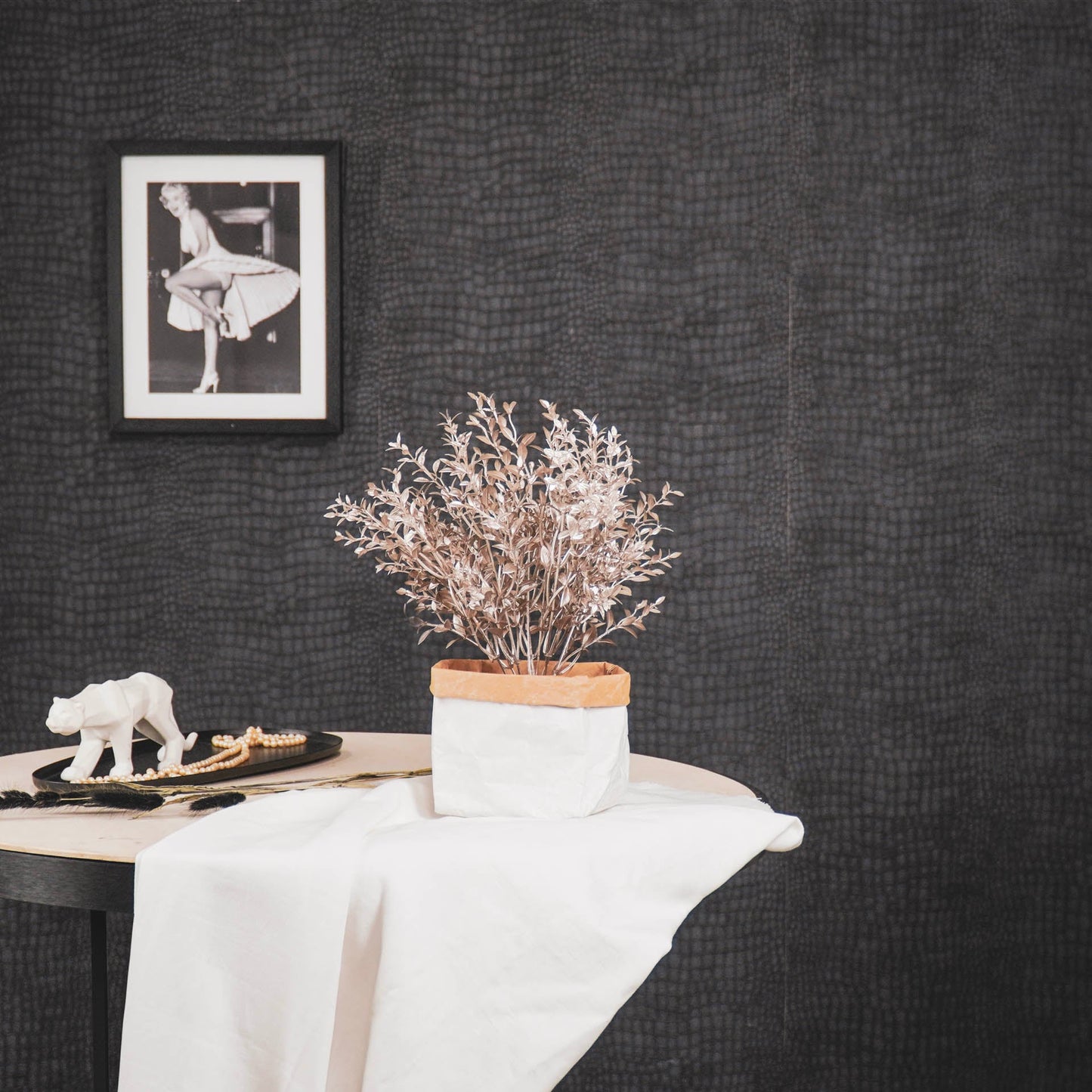 HV Plant in Pot - Brons/Zwart - Kunststof