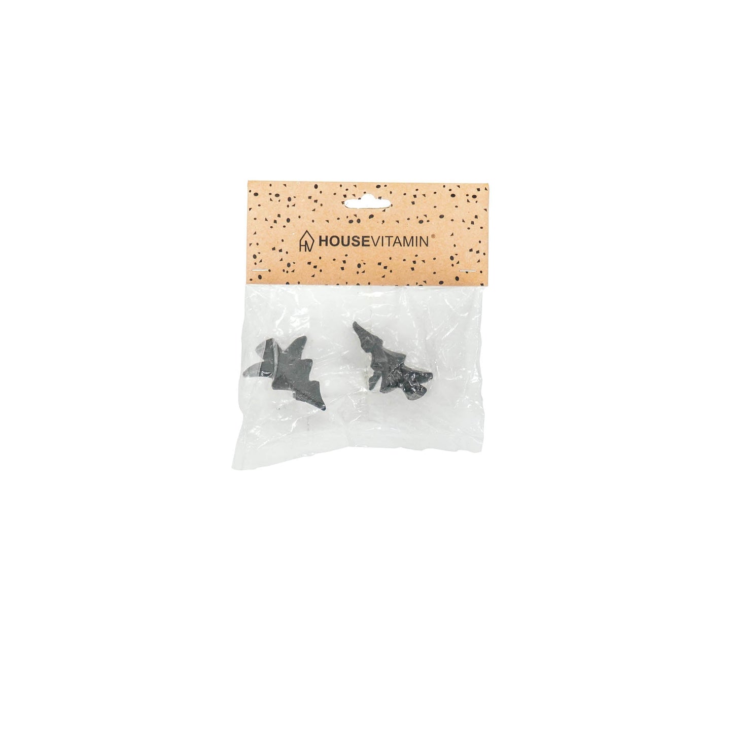 HV Kerstboom Kaarsenpinnen - Zwart - Set van 2 - 5x4x3cm