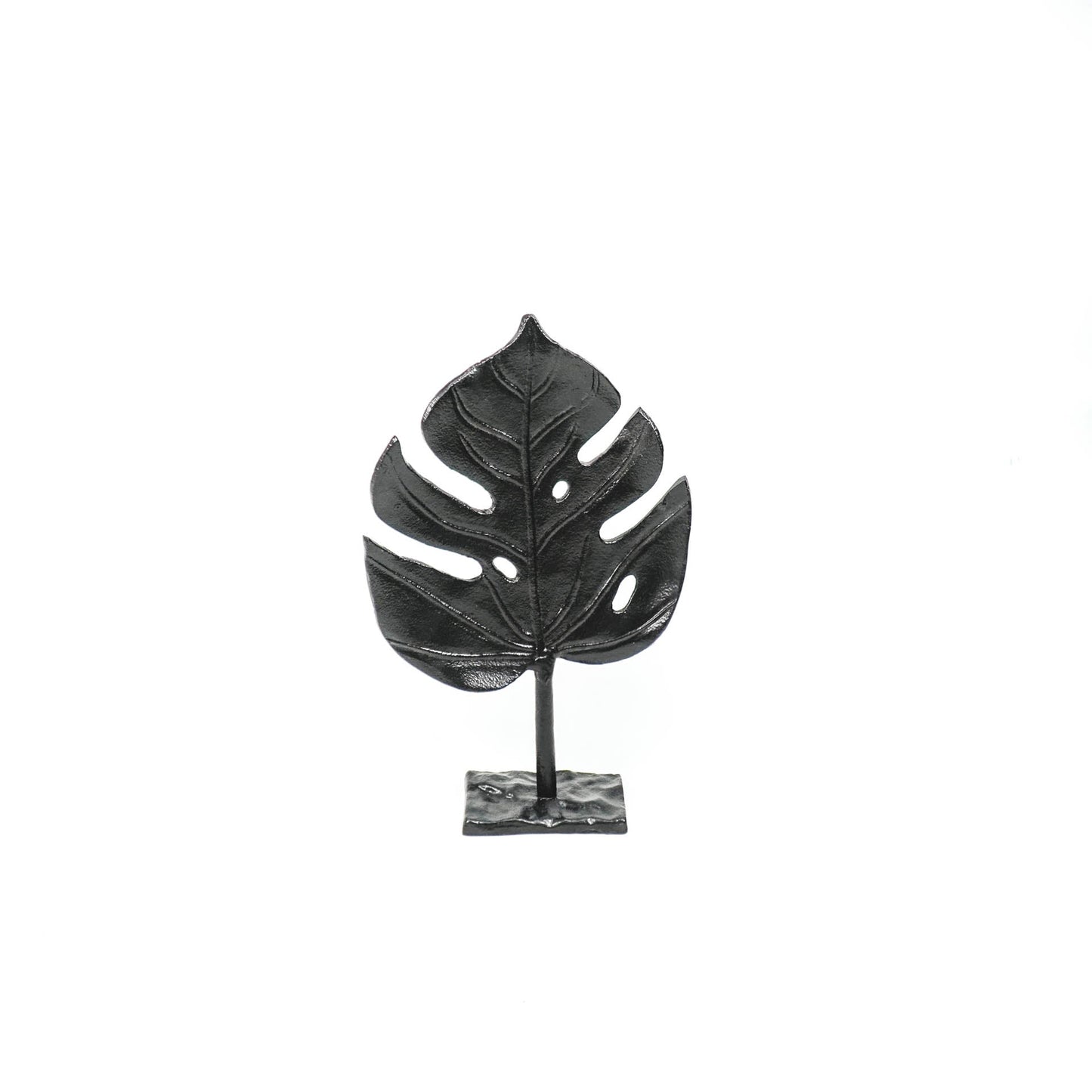 HV Decoratie Blad - Zwart - 23x7x39cm