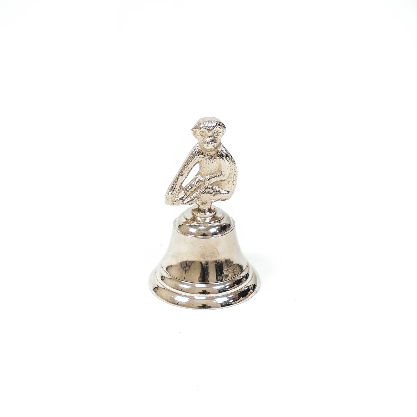 HV Butler Bel- Aap - Zilver - 6x6x10cm