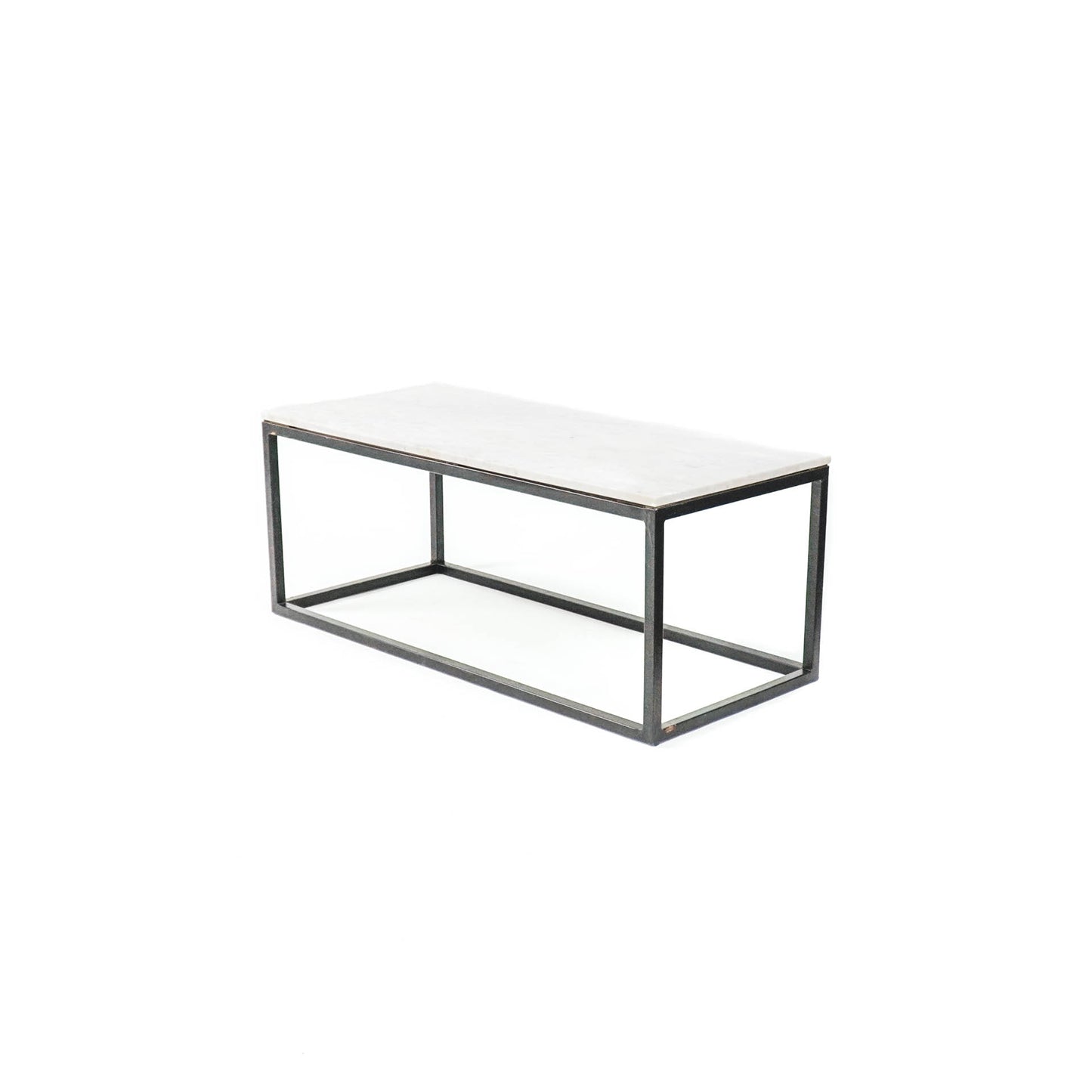 HV Rechthoekige Marmeren Bijzettafel -Zwart - 90x40x60cm