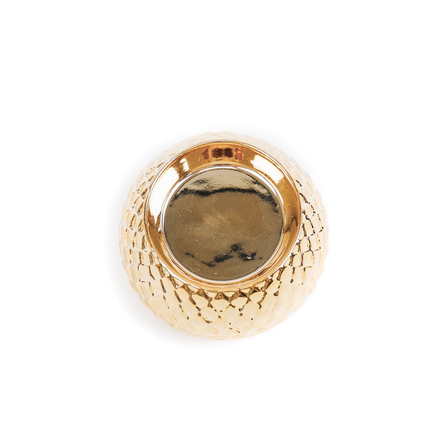 HV Gouden schubben waxinelichthouder M - 8x8x6 cm