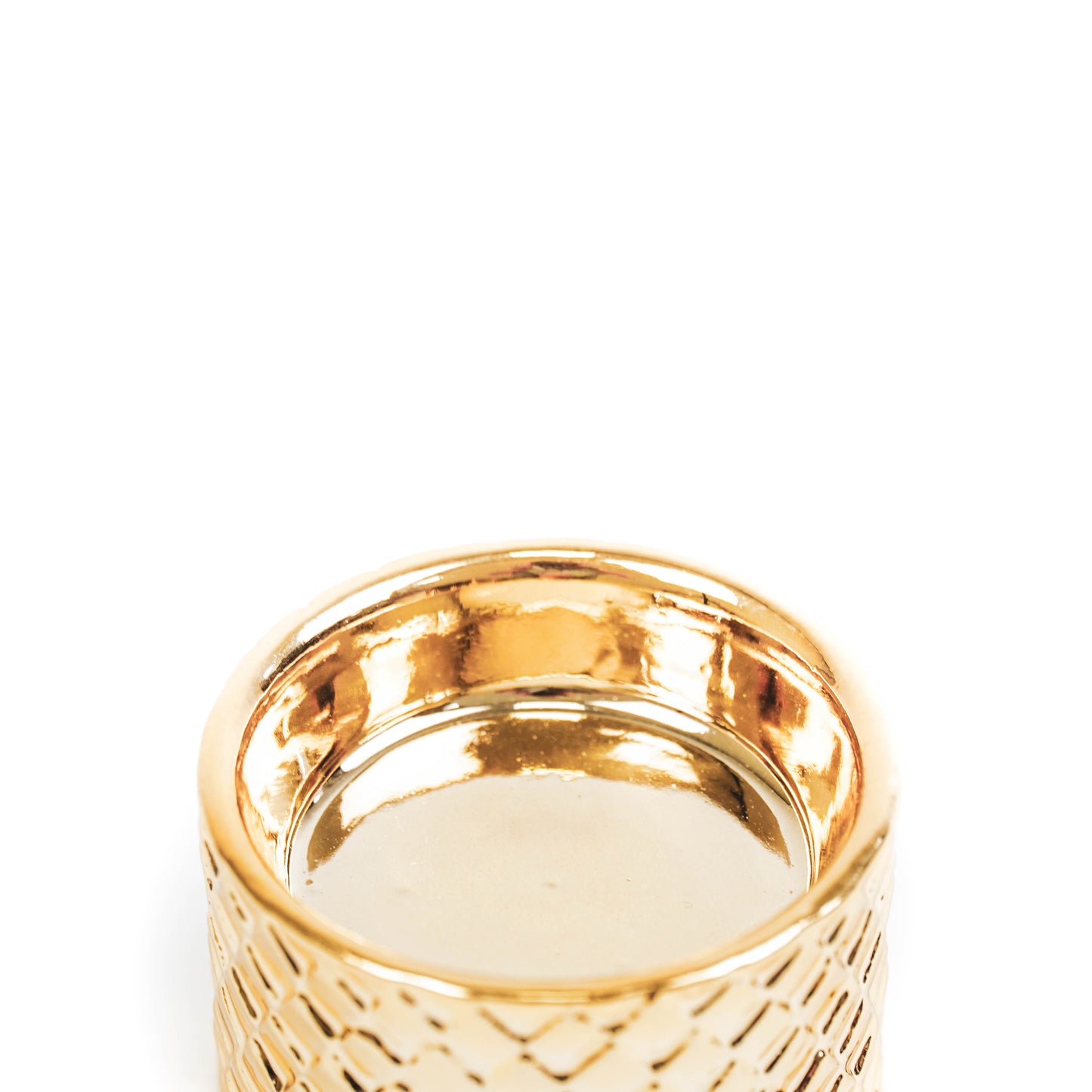 HV Gouden schubben waxinelichthouder Cilinder - 6x6x4cm