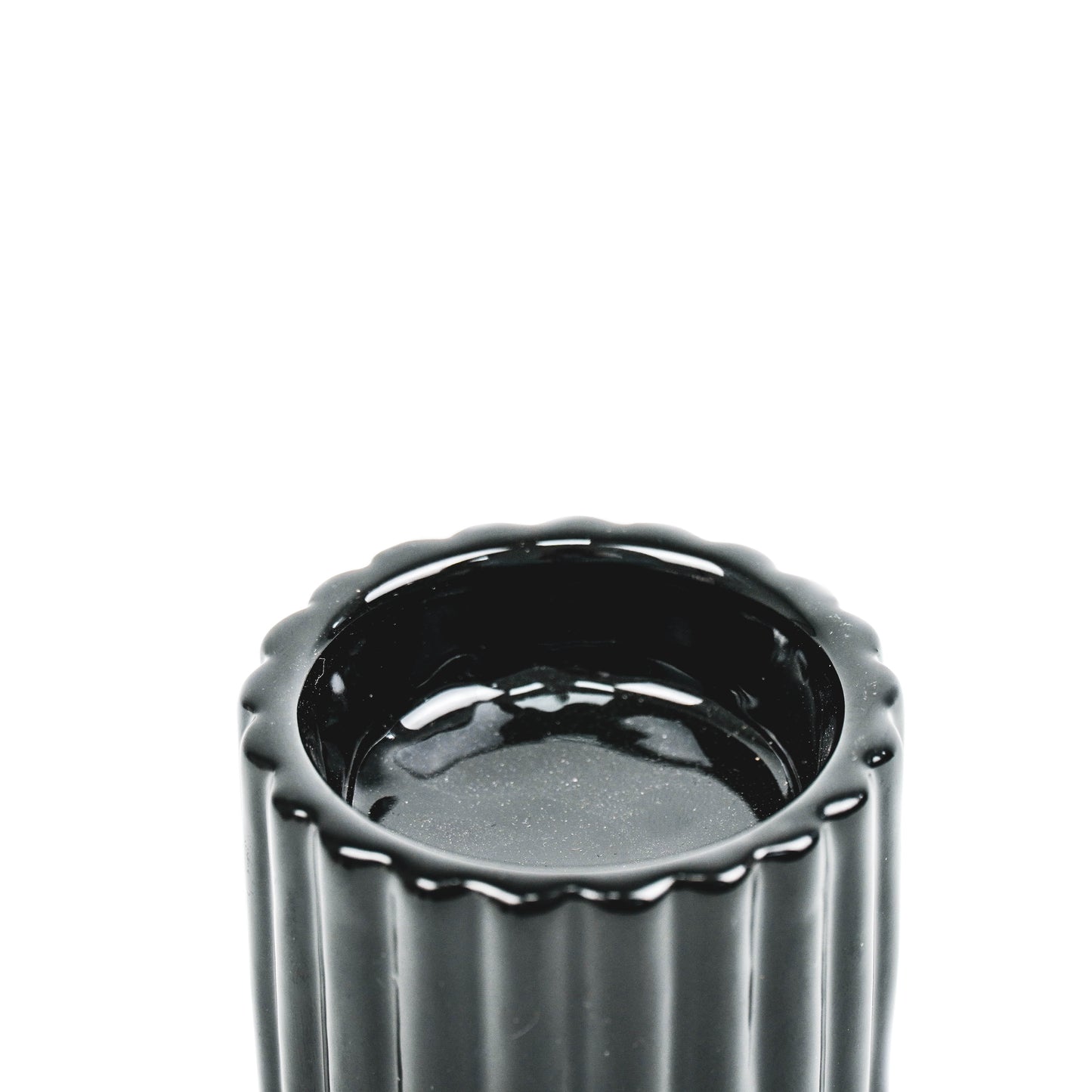 HV Diagonaal Ribbel waxinelichthouder Cilinder - 7x7x6cm - Goud