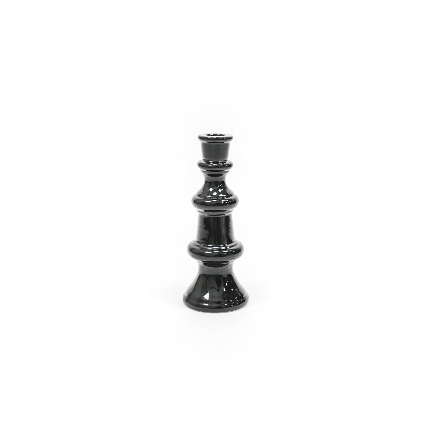 HV Schaak Kandelaar L - 9x9x23 cm - Zwart