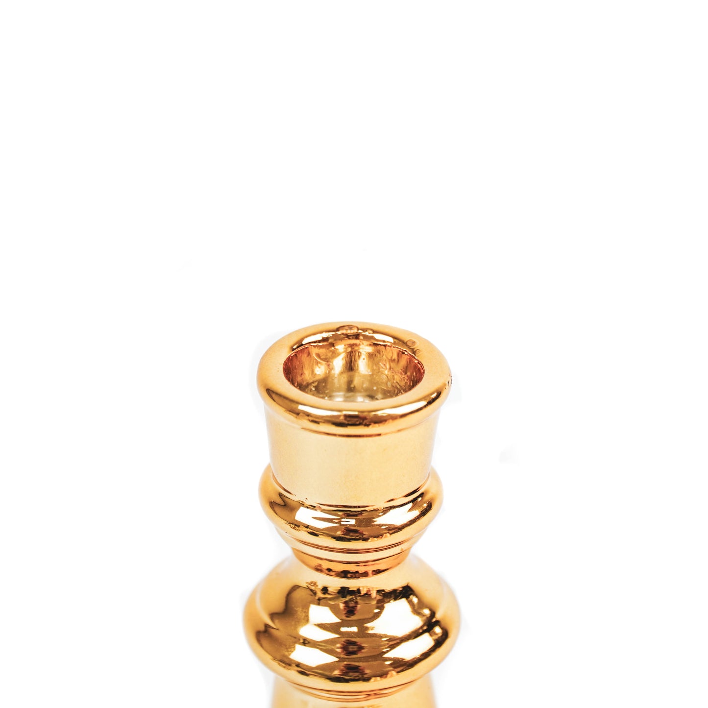 HV Schaak Kandelaar M - 7x7x14 cm - Goud