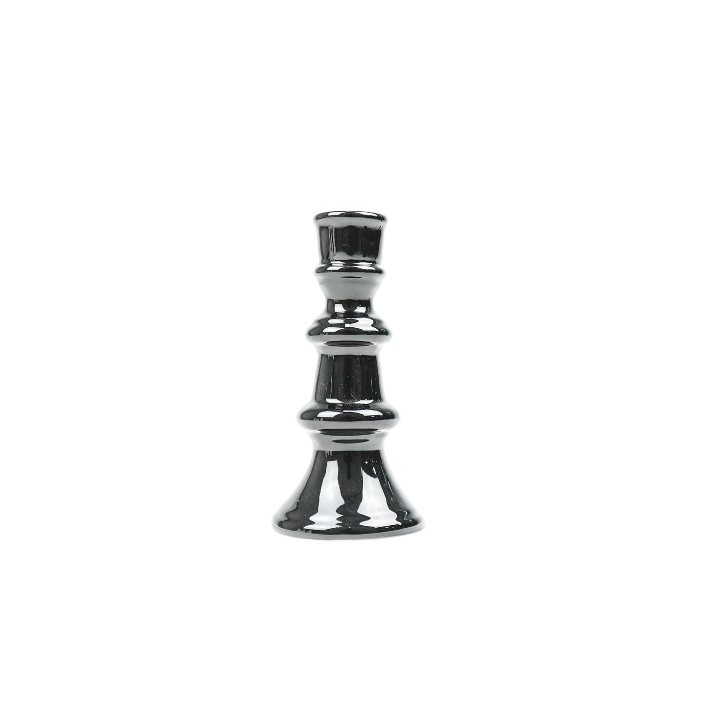 HV Schaak Kandelaar M - 7x7x14 cm - Zwart