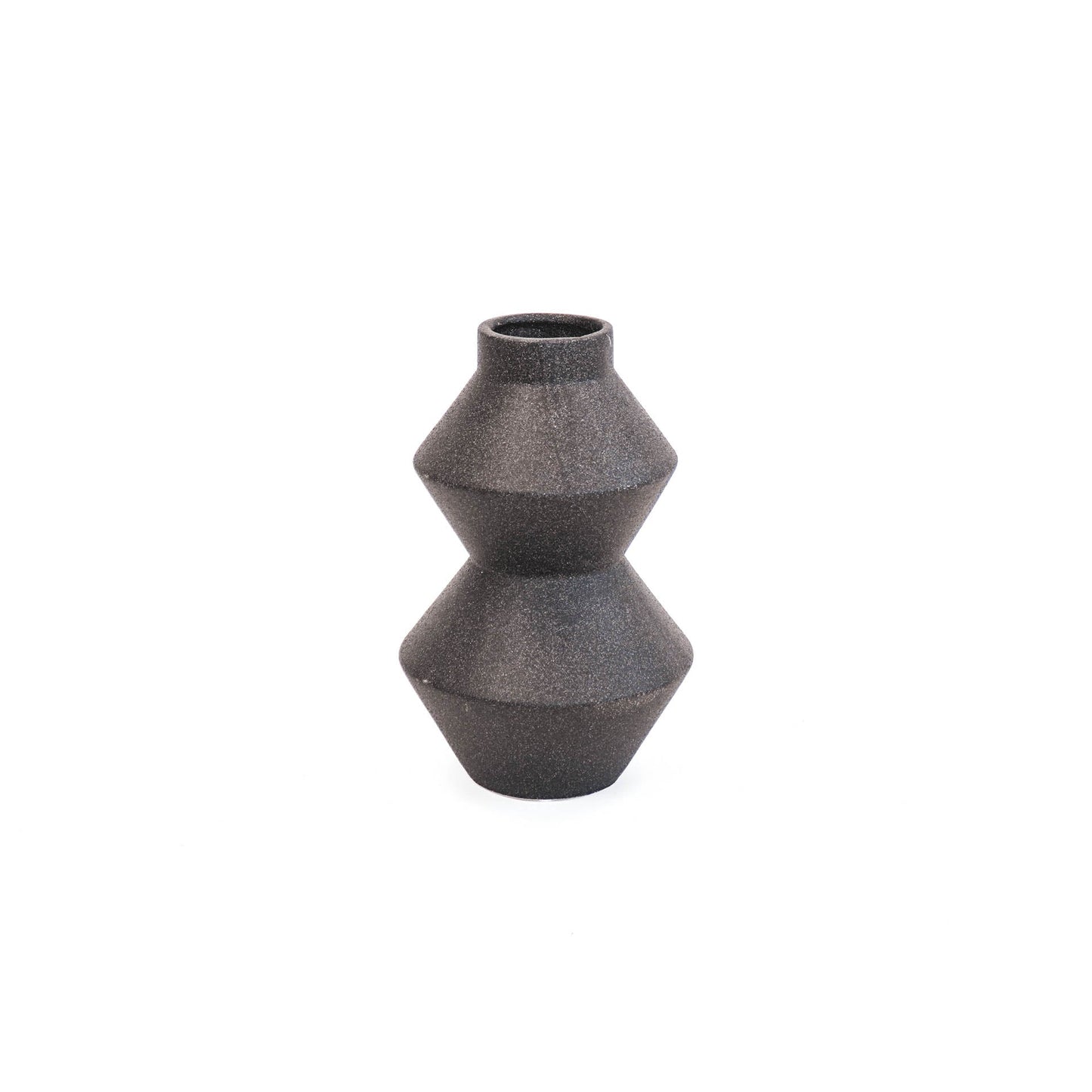 HV Organische Vorm Vaas - Zwart - 13x13x22cm