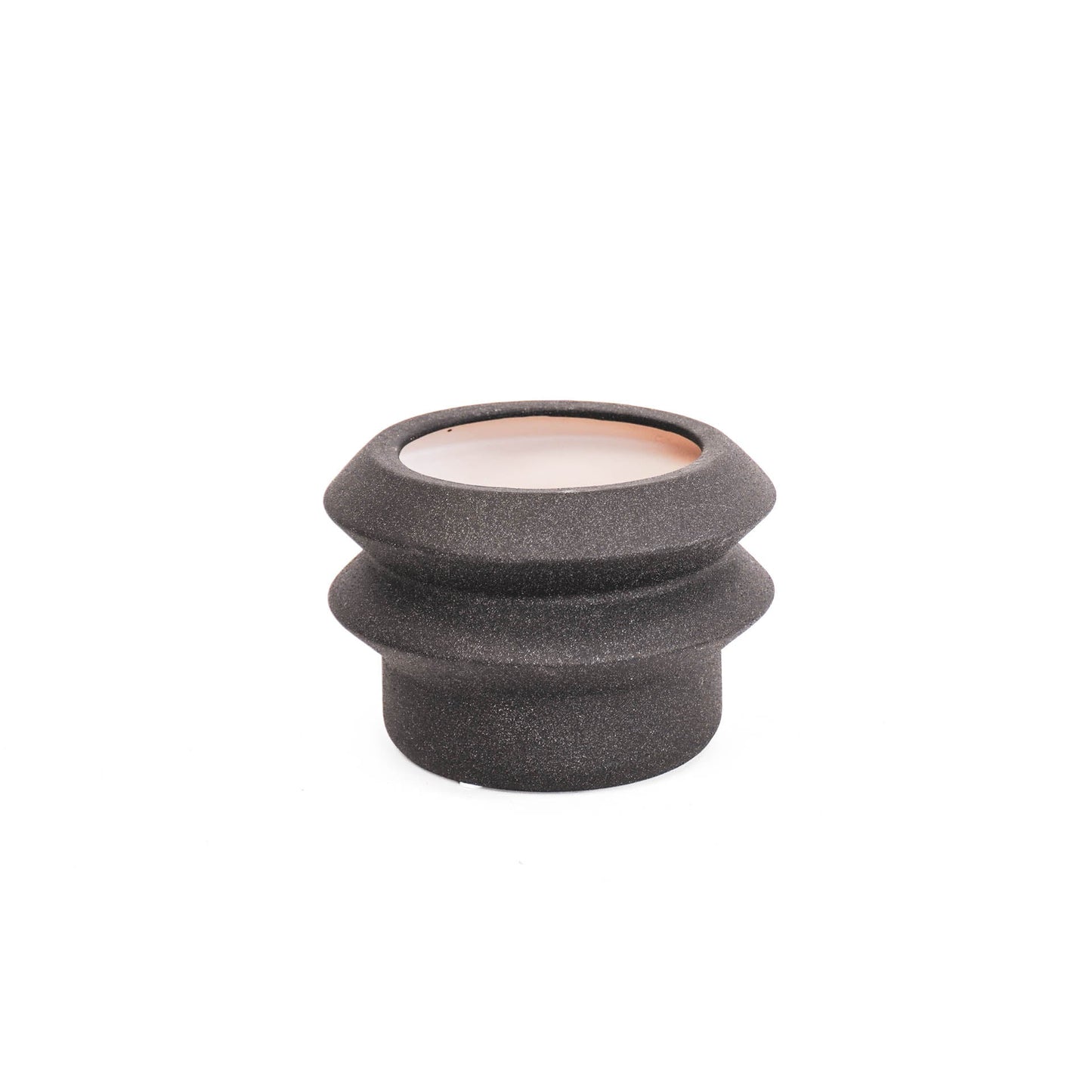 HV Organische Vorm Pot - Black - 19x19x13cm