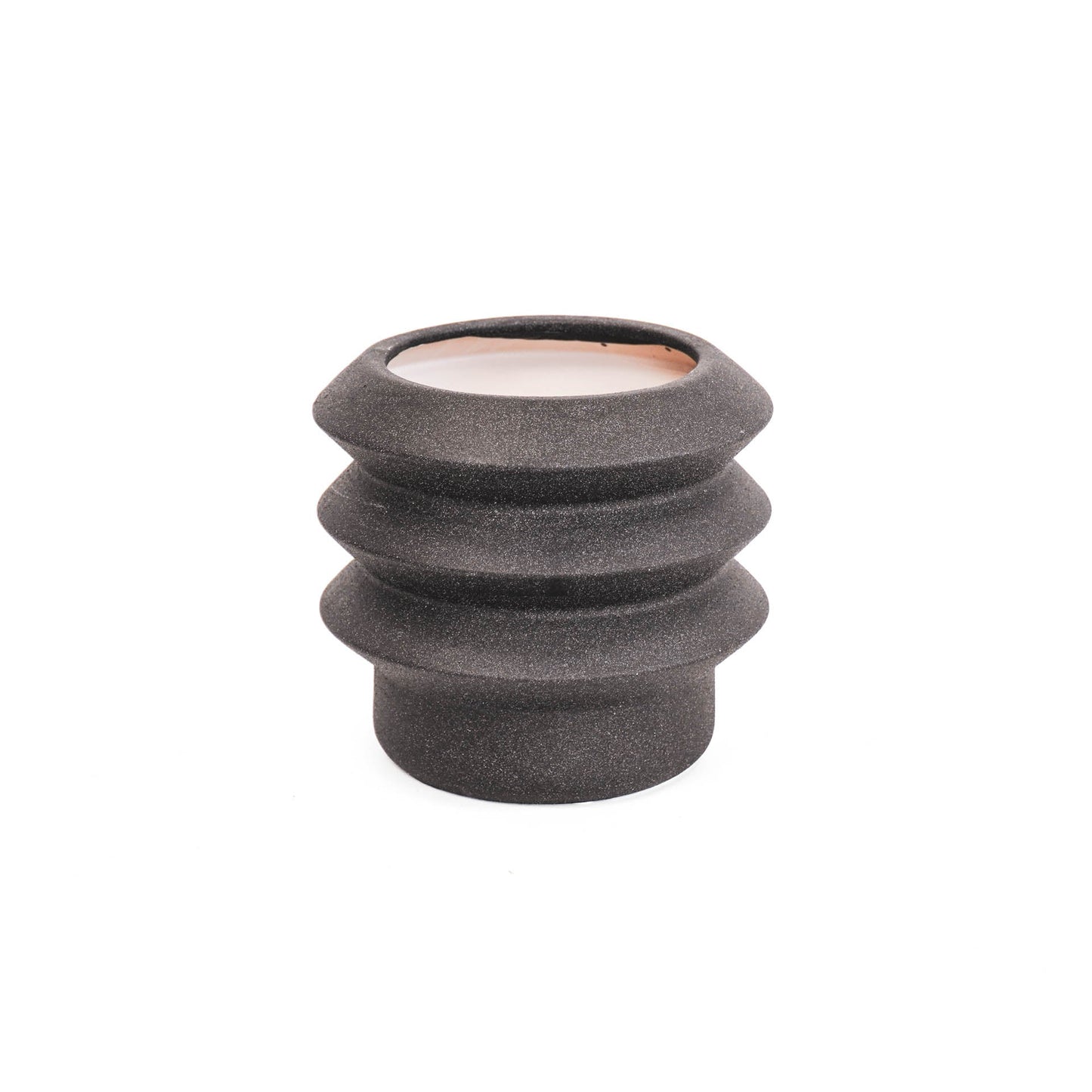 HV Organische Vorm Pot - Zwart -19x19x17cm