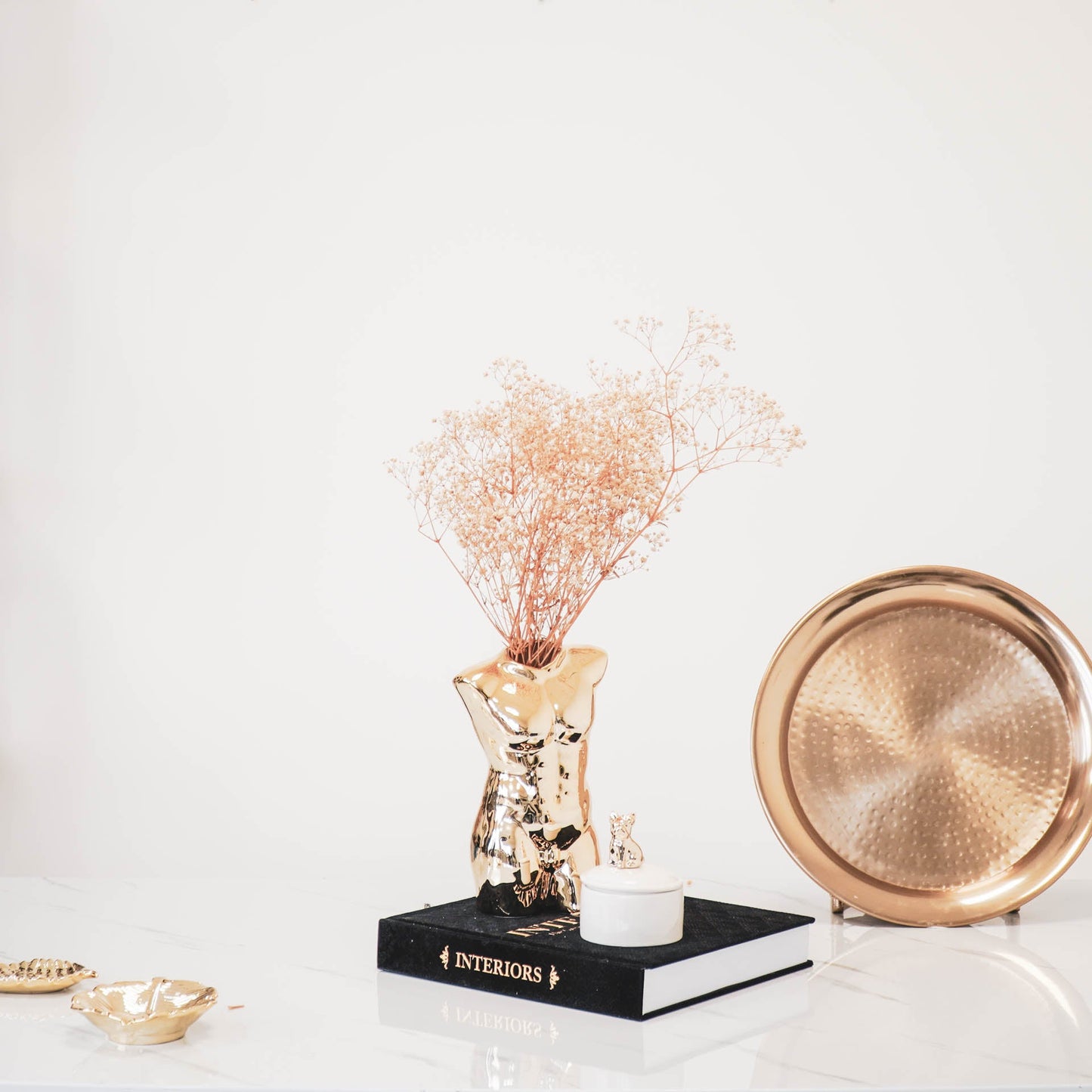 HV Mannen Body Vaas - Goud - 15x9x24cm