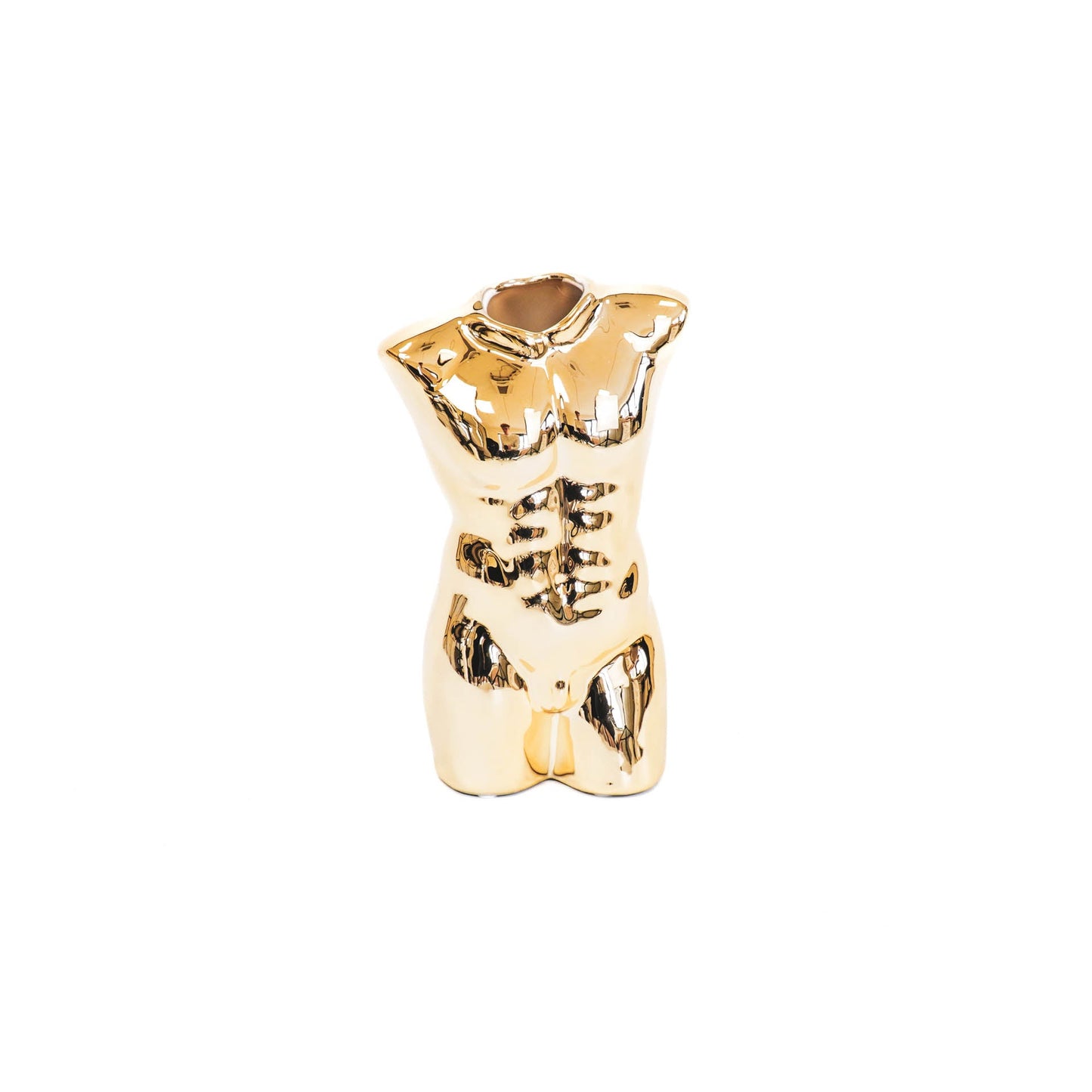 HV Mannen Body Vaas - Goud - 15x9x24cm