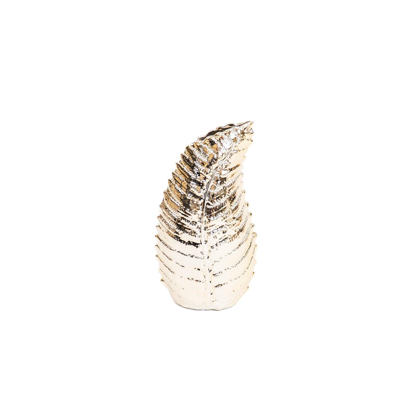 HV Gouden Blad Vaas- 13x9x24cm