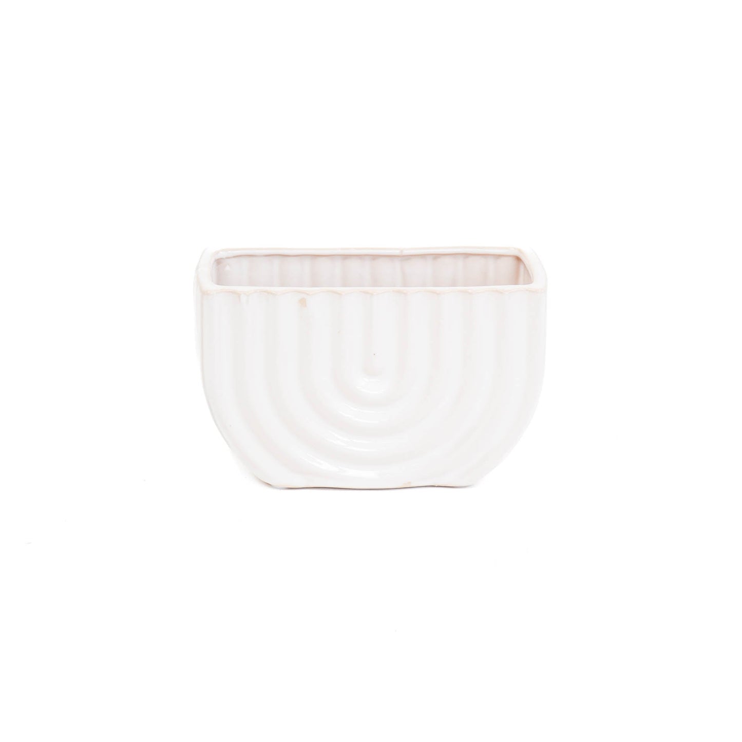 HV Regenboog Pot - Wit - 17x8x10cm