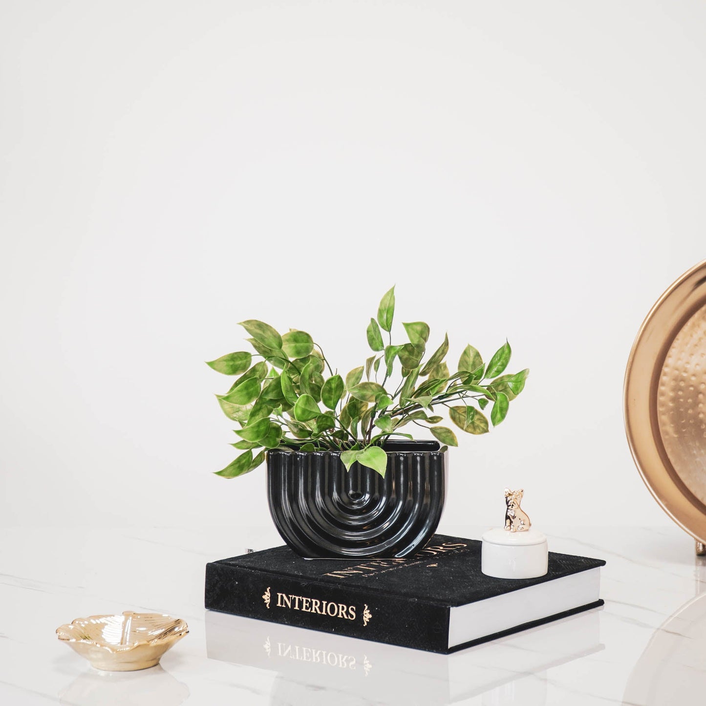 HV Regenboog Pot - Zwart - 17x8x10cm