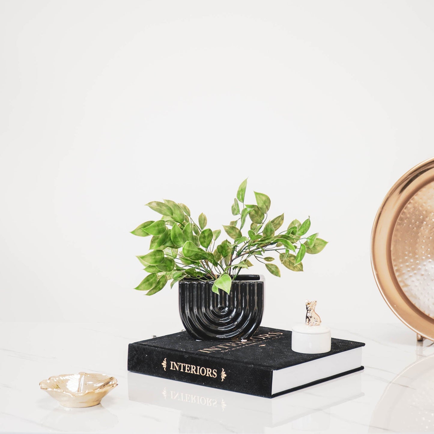 HV Regenboog Pot - Zwart - 14x8x10cm