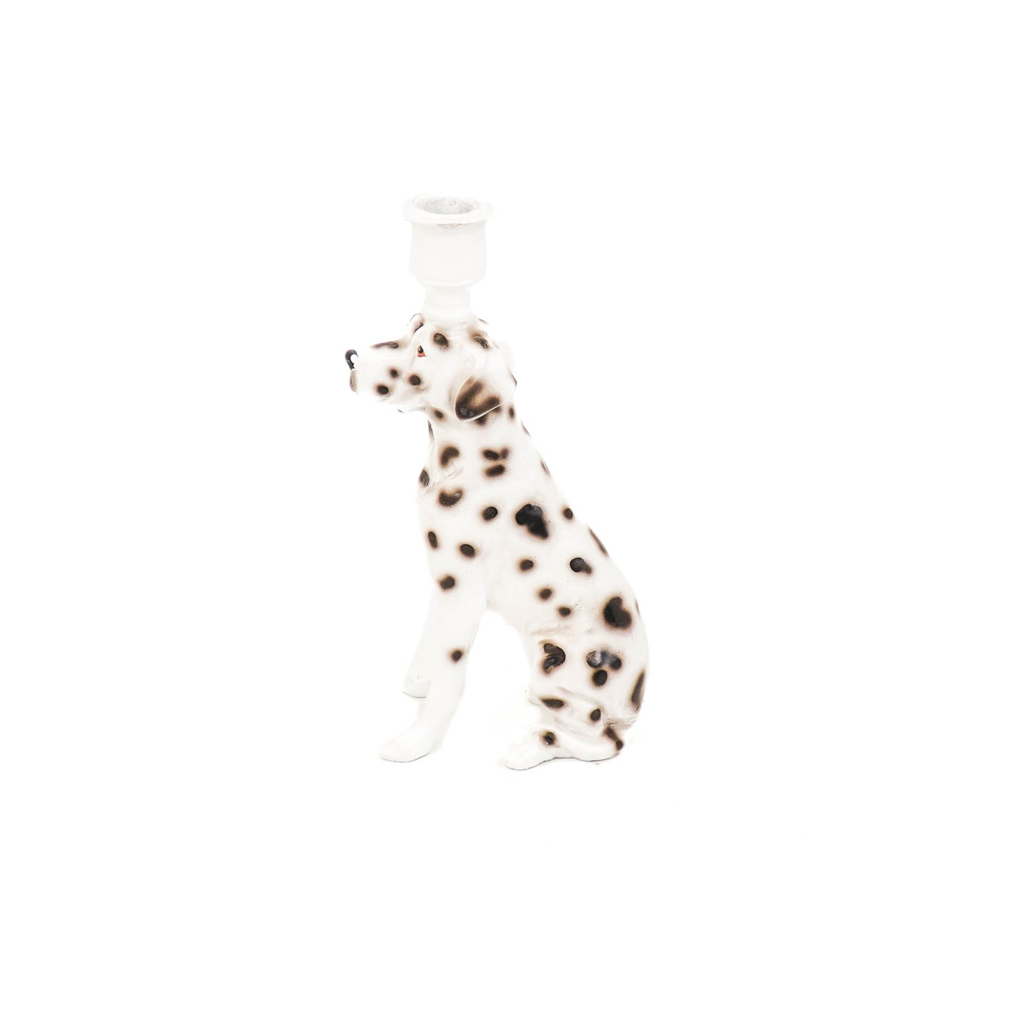 HV Dalmatiër Kandelaar - 12x8x24cm - Zwart/Wit