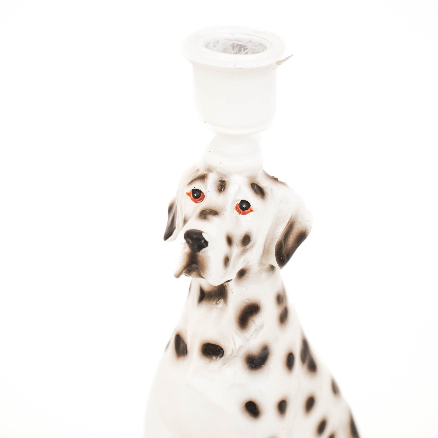HV Dalmatiër Kandelaar - 12x8x24cm - Zwart/Wit