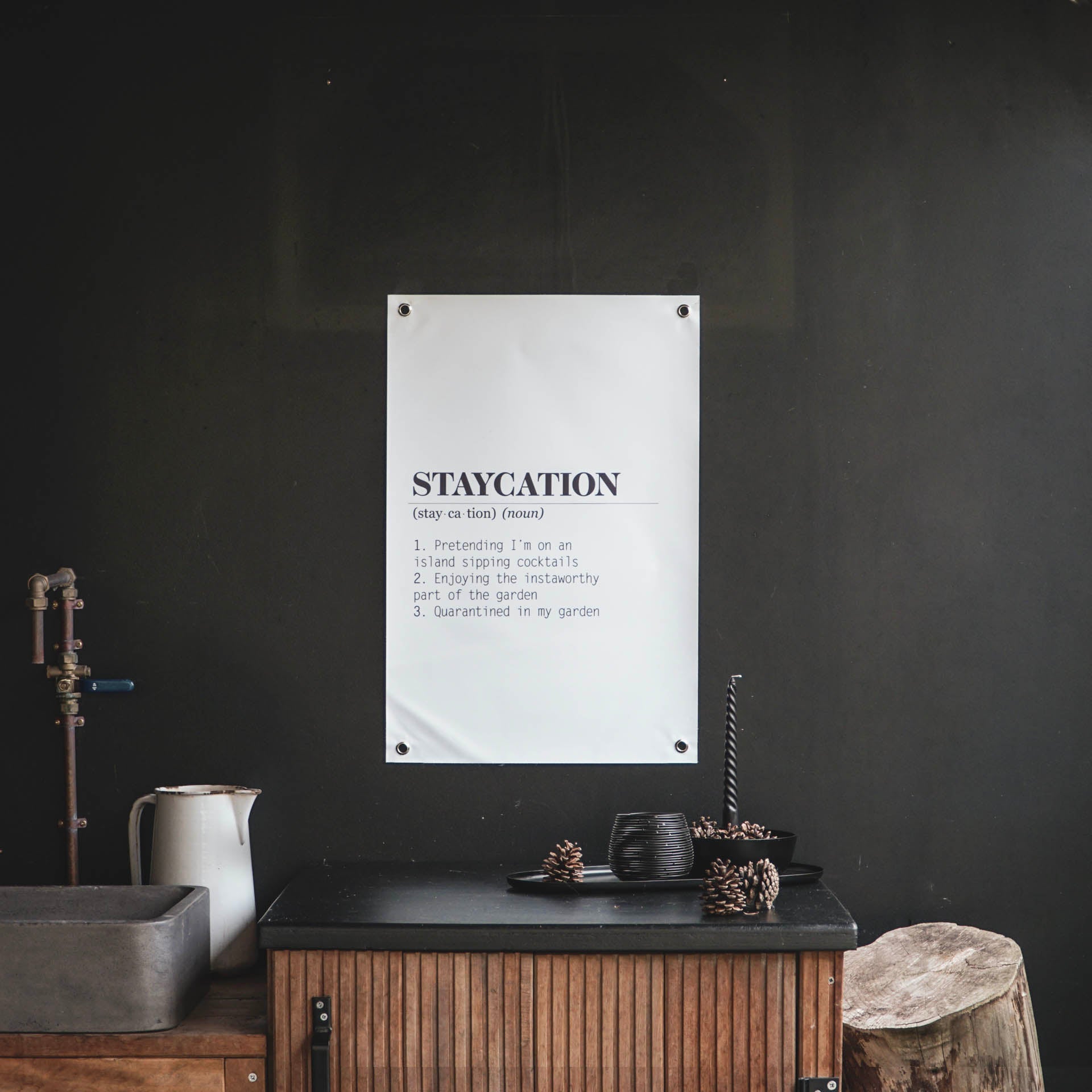 Tuin Poster - Staycation - PVC - 40 x 60cm