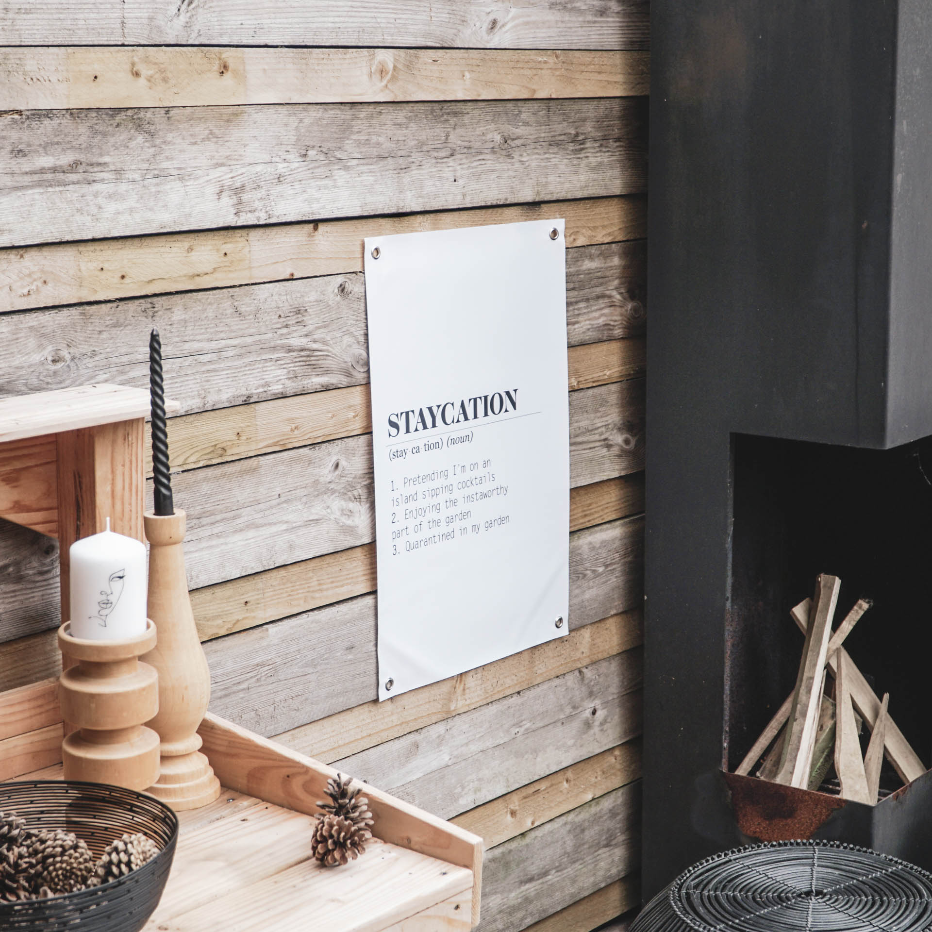 Tuin Poster - Staycation - PVC - 40 x 60cm