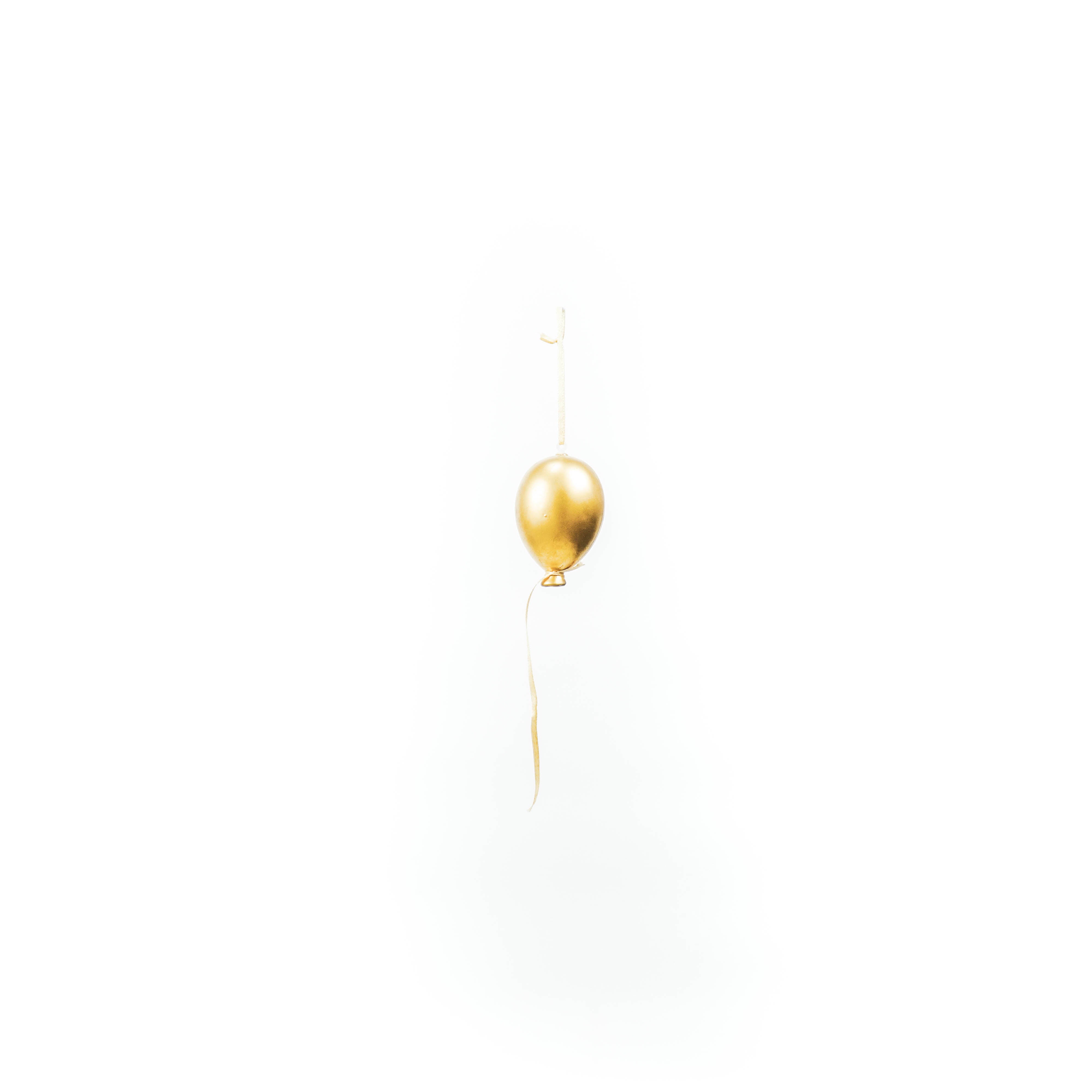 Ornament - Ballonhanger - Glas - Goud - 5x8cm