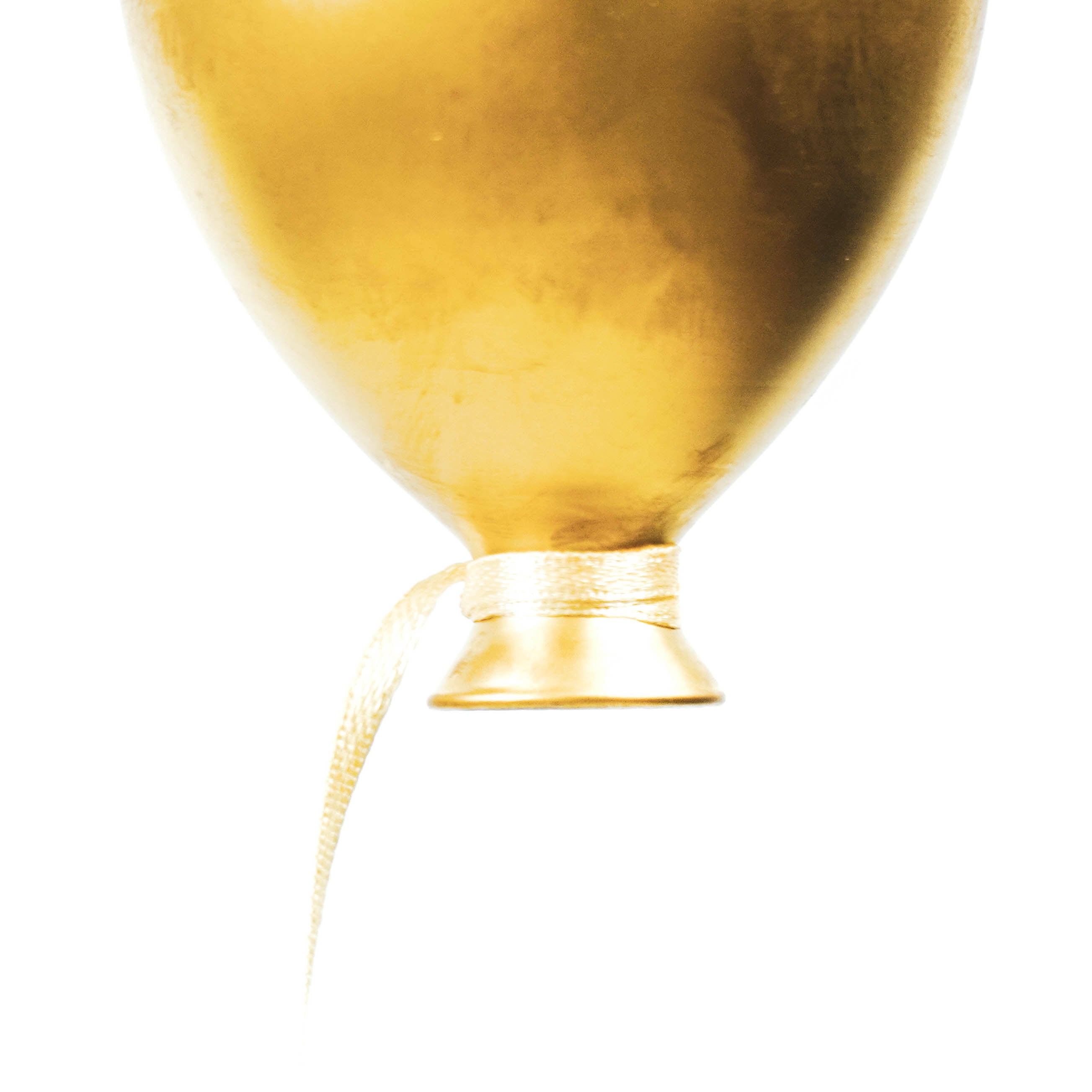 Ornament - Ballonhanger - Glas - Goud - 6.5x10.5cm