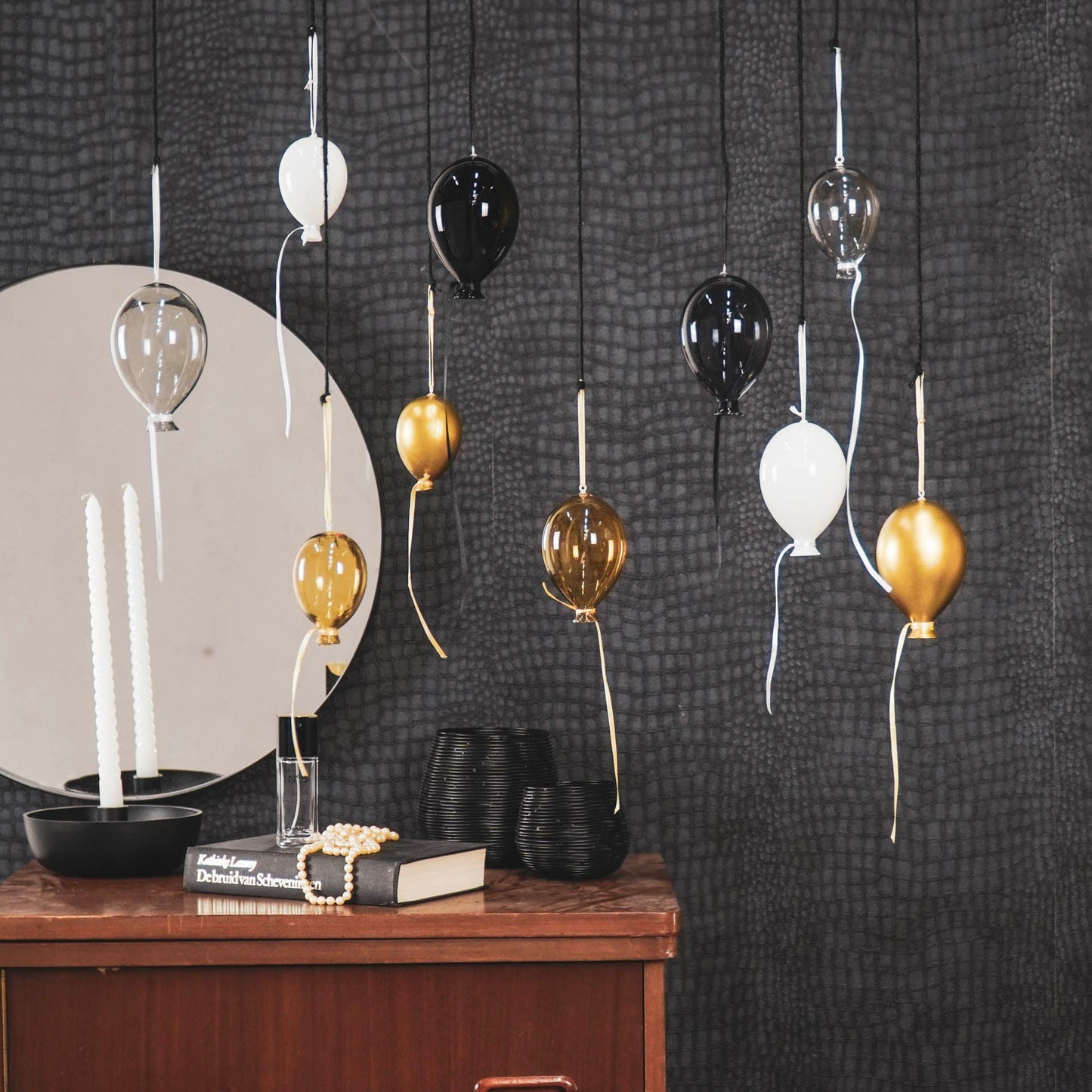 HV Ballonhanger M - Wit - Glas - 6.5x10.5cm