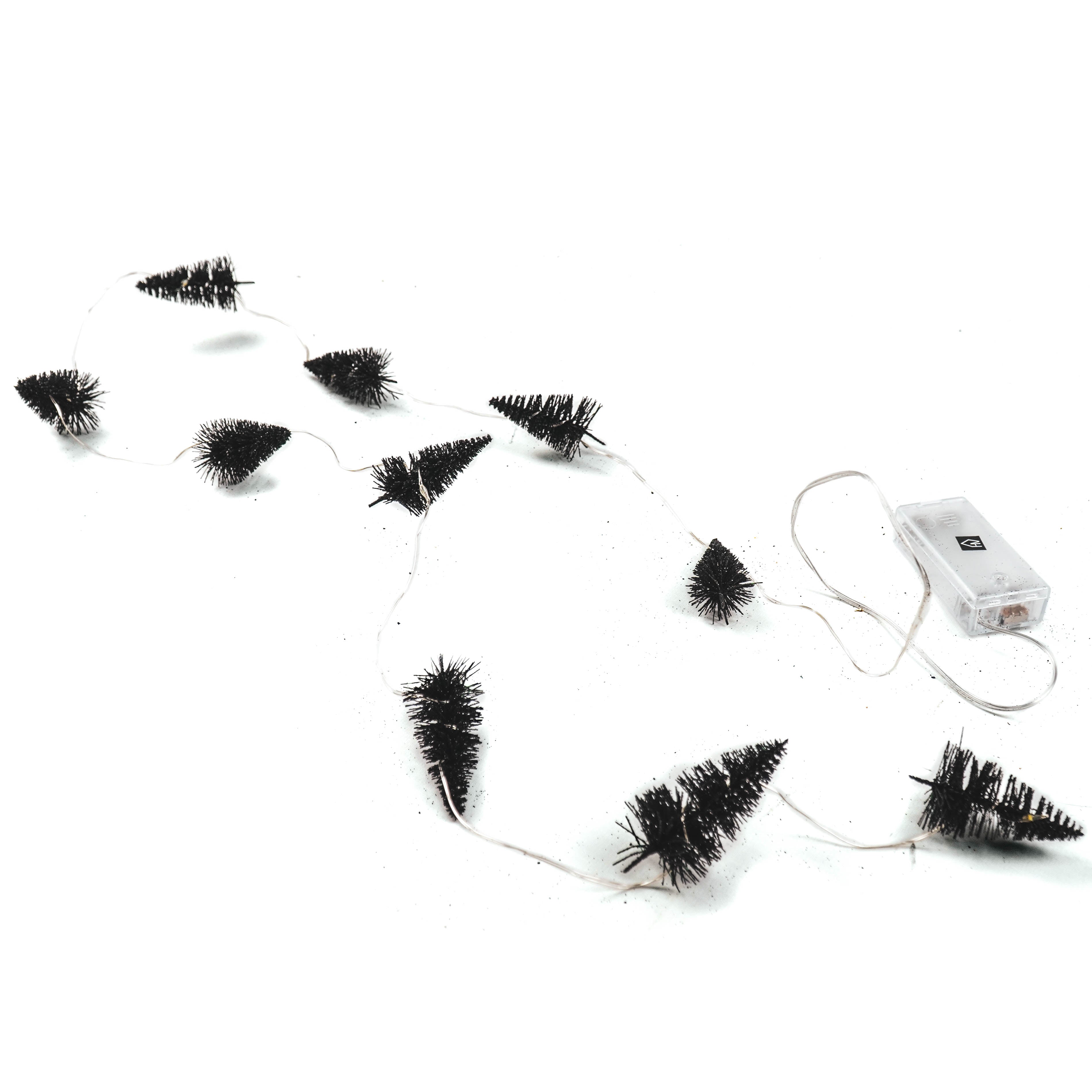 Slinger - Kerstbomen - Ledlicht - Zwart - 6x3x130cm