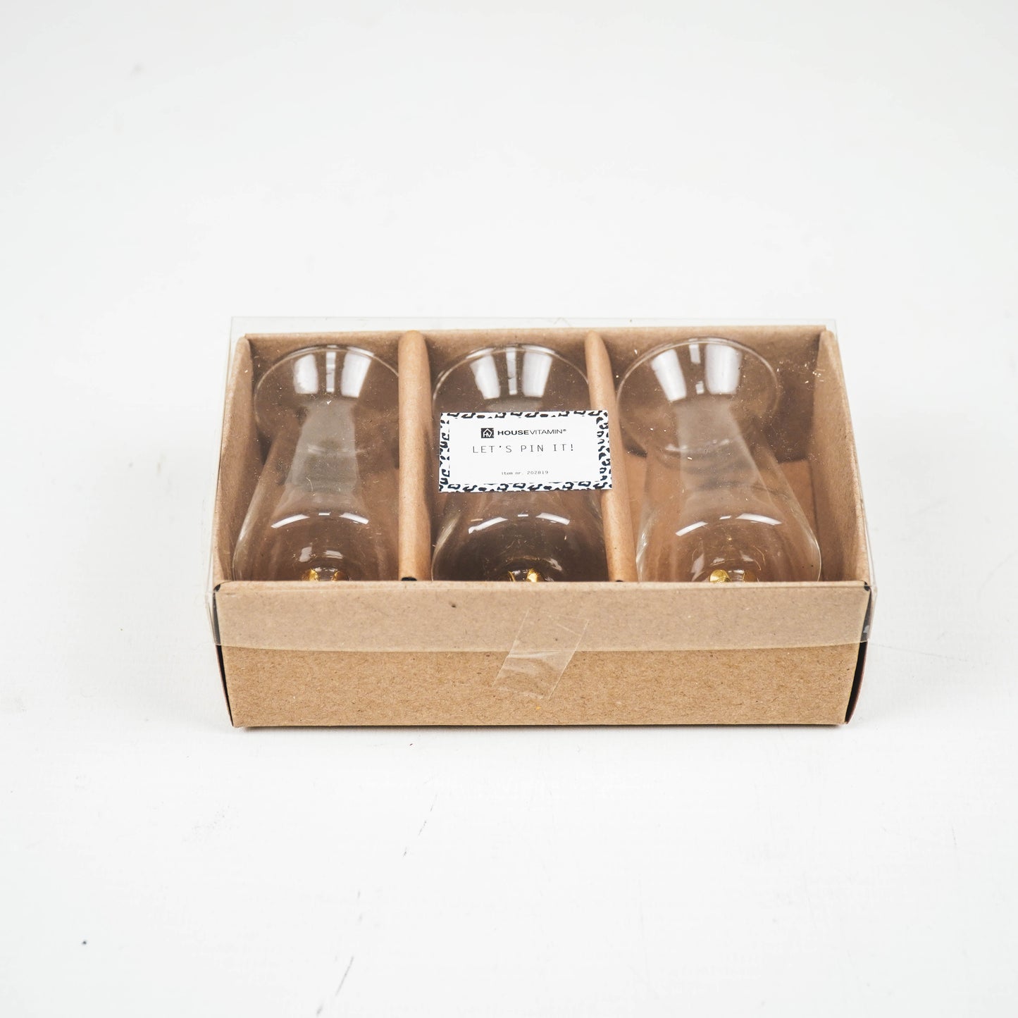 HV Knijper Vaasjes - Set van 3 - 4x4x9cm