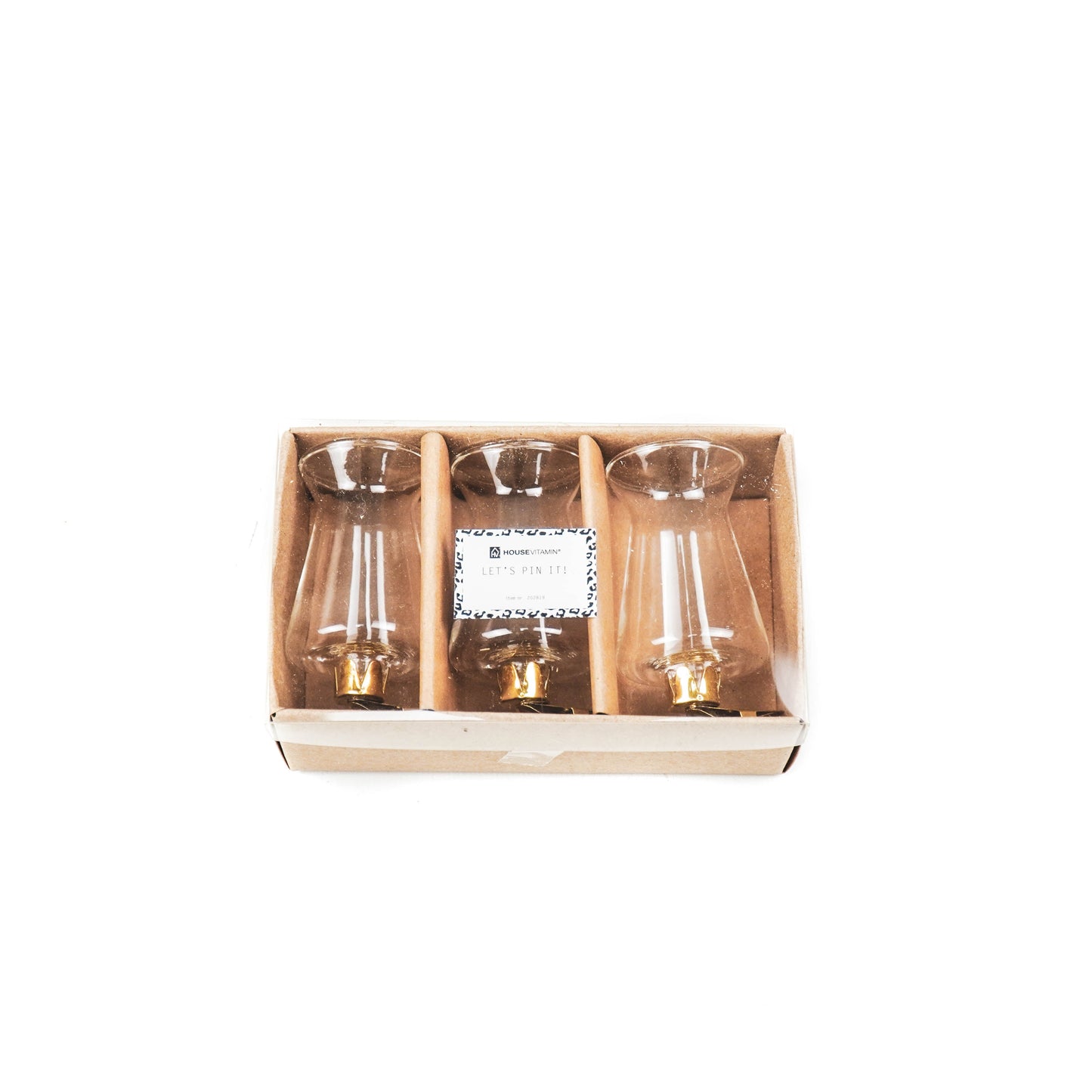 HV Knijper Vaasjes - Set van 3 - 4x4x9cm